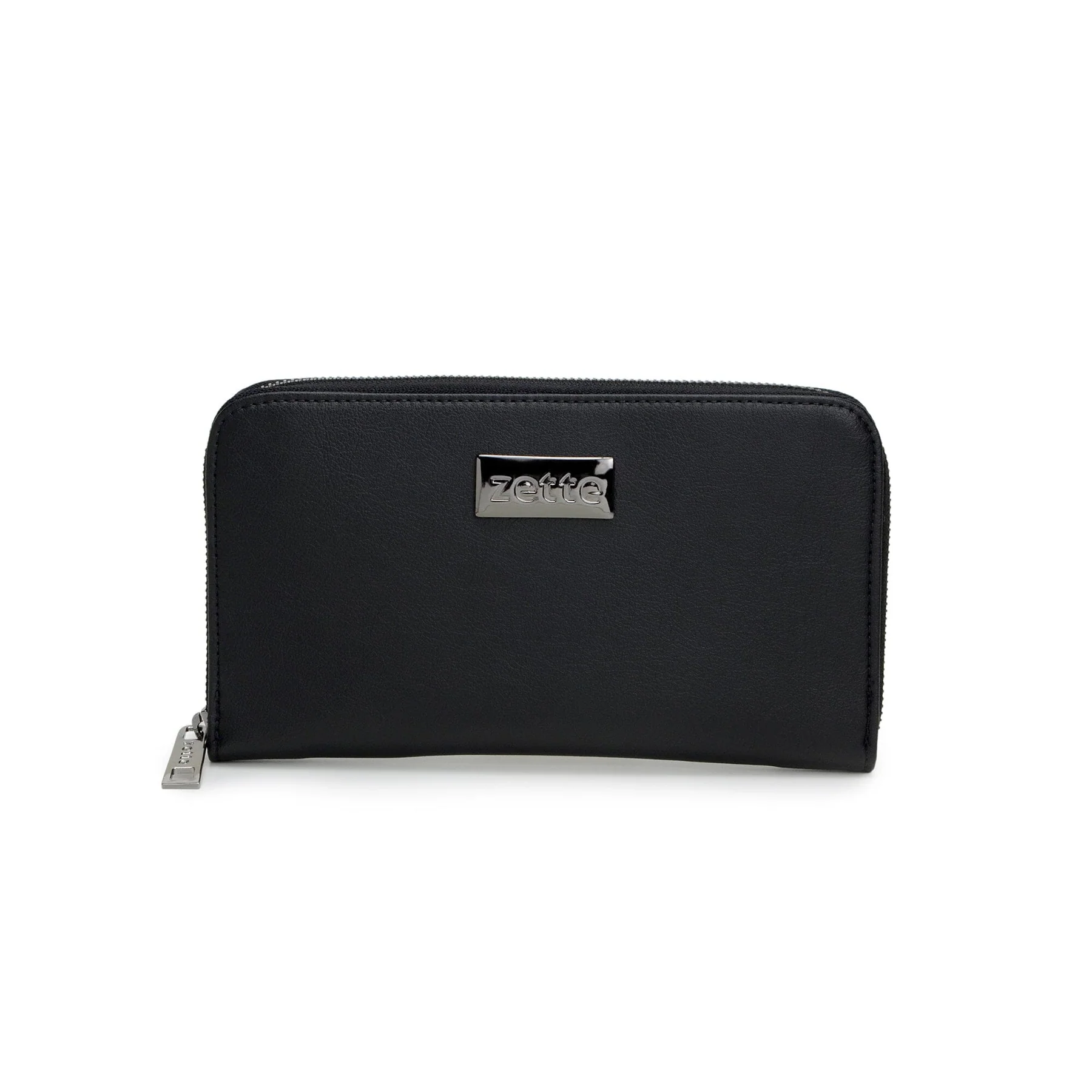 'EVE' WOMEN'S VEGAN LEATHER WALLET ZETTE - BLACK