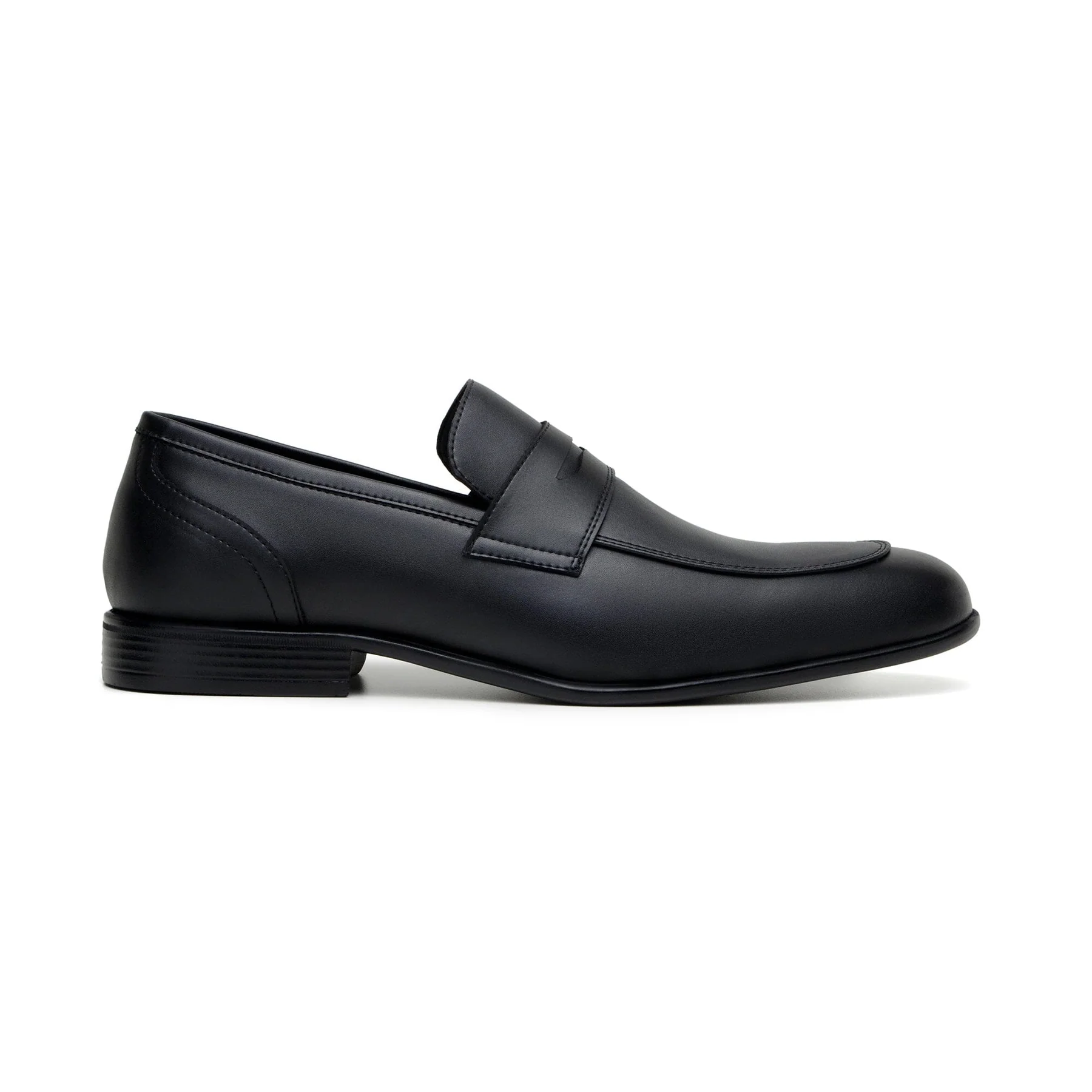 'JEAN-LUC' MEN'S CLASSIC LOAFER IN VEGAN LEATHER BY ZETTE SHOES - BLACK