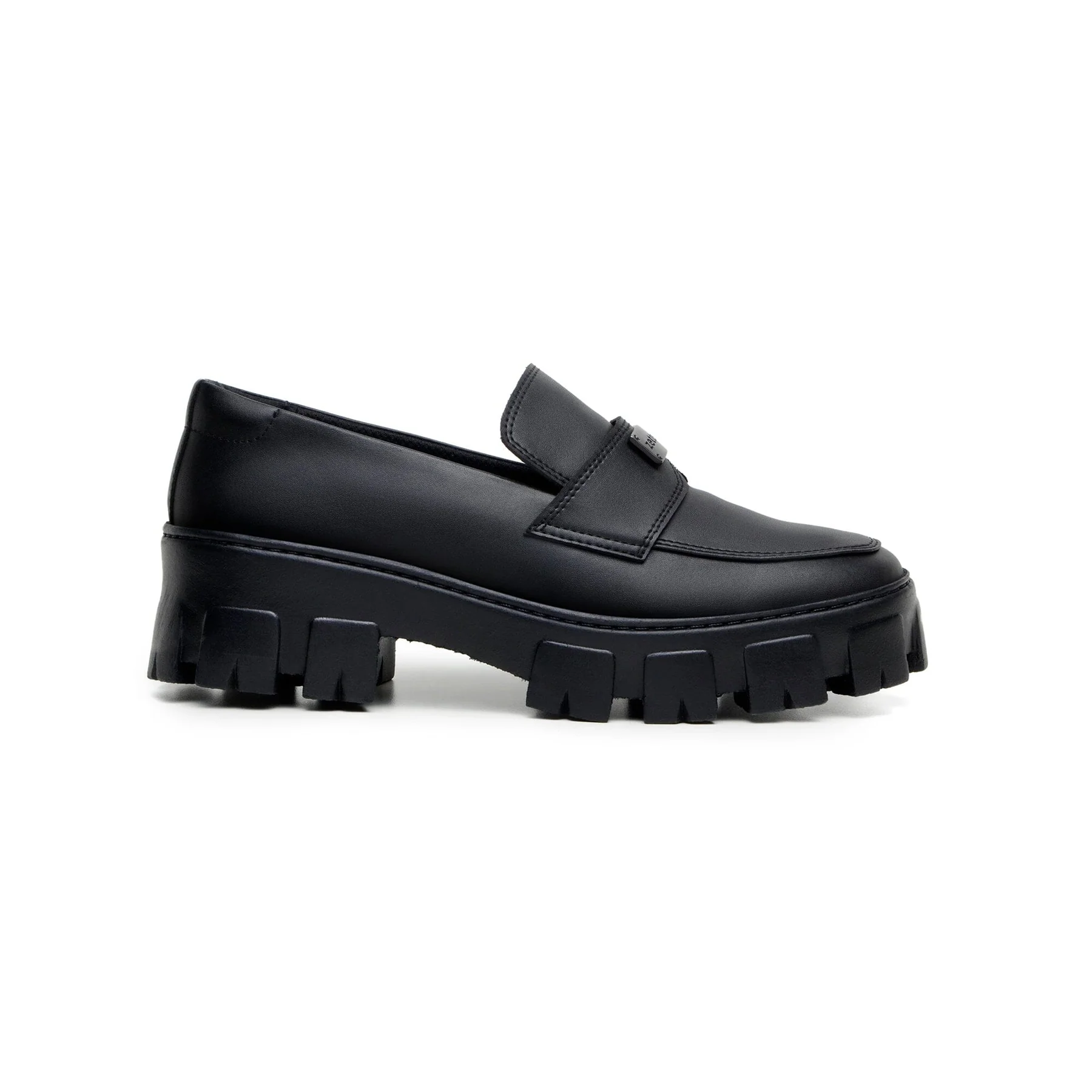'REGINA' WOMEN'S CHUNKY SOLE VEGAN LOAFER BY ZETTE SHOES - BLACK