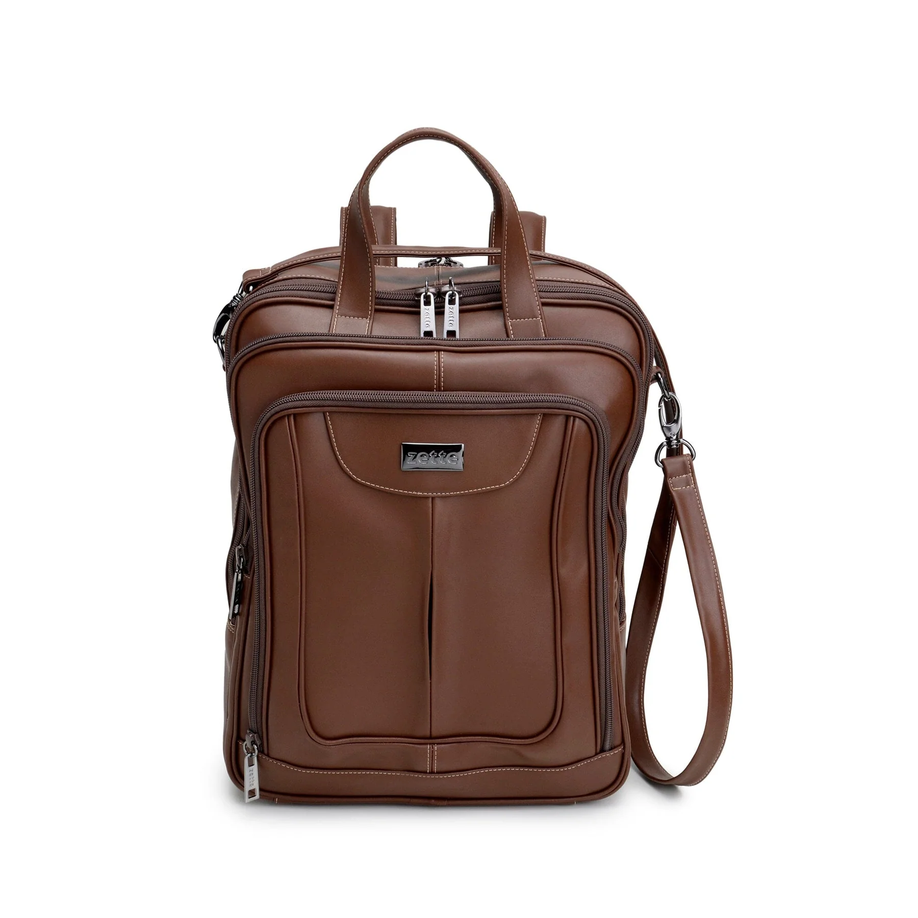 'FITZROY' UNISEX BACKPACK BY ZETTE - COGNAC