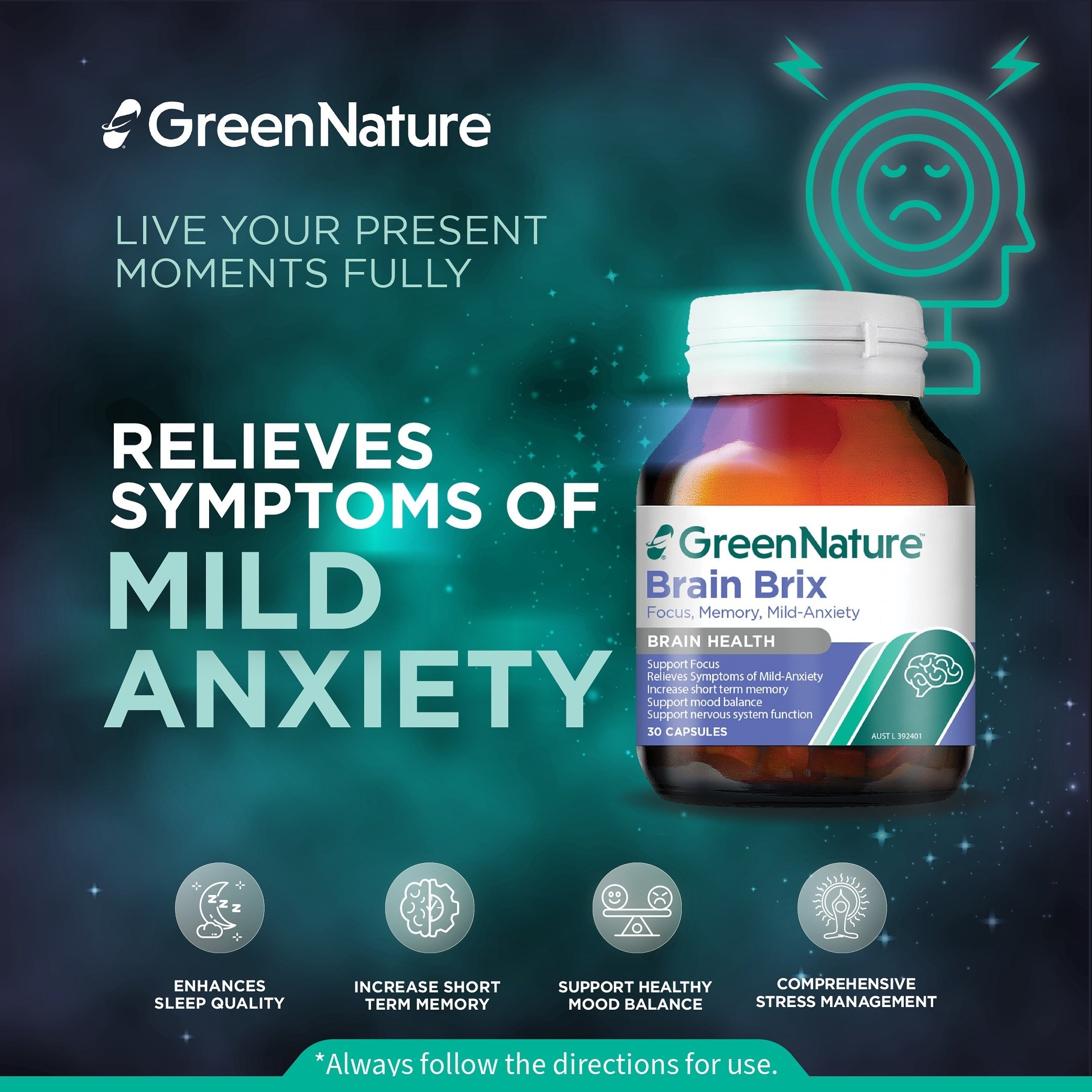 With mild anxiety, we don't live in harmony with our breathing rate, a life without anxiety connects us to our bodies, a body without anxiety doesn't have extra stress, so our organs do their best.  Being in the present moment causes you to hear mess