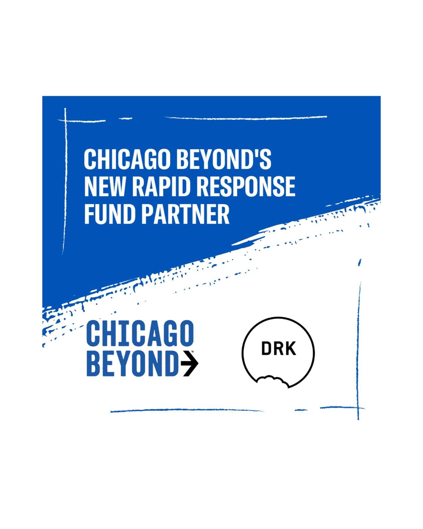 We are so excited to announce our partnership with @chicagobeyond! 

The Rapid Response Fund supports the critical work of Black and Brown communities in driving equity for young people and communities.

Head to https://chicagobeyond.org/rapid-respon