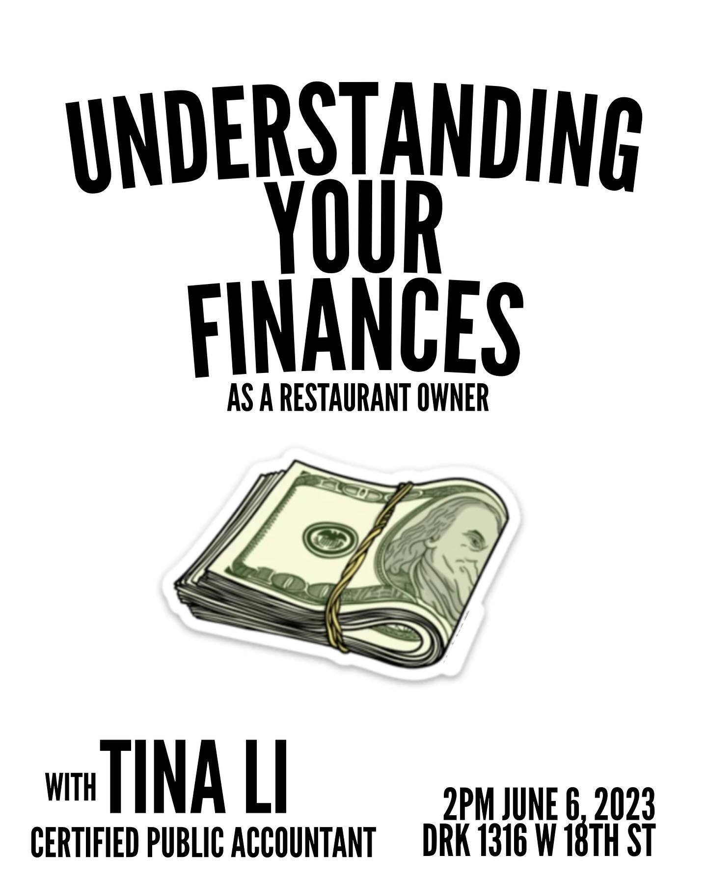 Join us for a workshop designed exclusively for restaurant owners and operators to gain an understanding of restaurant finances. 

Understanding the financial aspects of running a restaurant is crucial for long-term success.&nbsp;Whether you're a sea