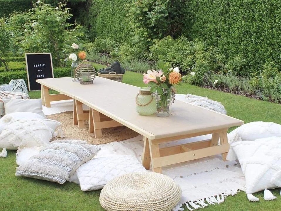 Bertie and Beau  Bertie &amp; Beau Events is home to the hiring and styling of picnic-style set ups for special events. Our Picnic Package is the centrepiece of our business and your next event - being a special birthday, hens do, bridal shower, baby shower, wedding or just a pretty picnic for an afternoon soiree with your friends!
