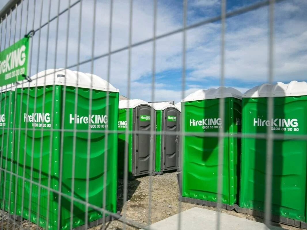 HireKING  HireKING is a Christchurch owned and operated general hire company specialising in providing equipment to builders and construction companies having branches in both Christchurch and Cromwell.   We provide tidy quality toilets; fencing and general hire equipment to building sites, construction companies, events and the public. Our fencing is strong and reliable making it ideal for building sites.   We pride ourselves on offering the best portable toilet cleaning service in the market. We supply high quality and reliable equipment, cleaned and tested ready for your delivery or collection.