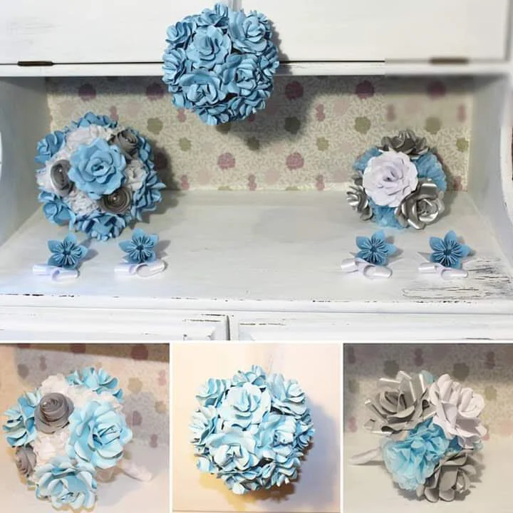 Flower Girl blue boquets - Kris J.jpg