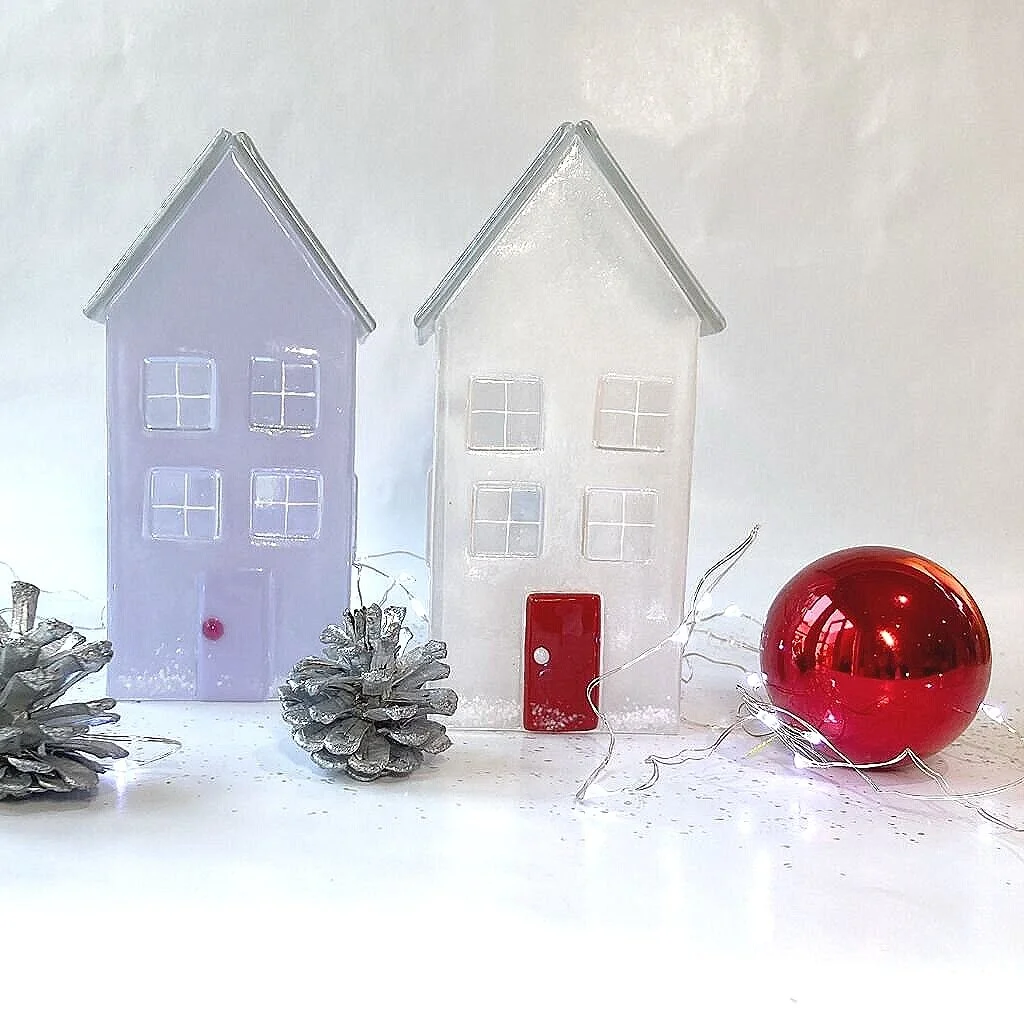 Tall Christmas Light Up House