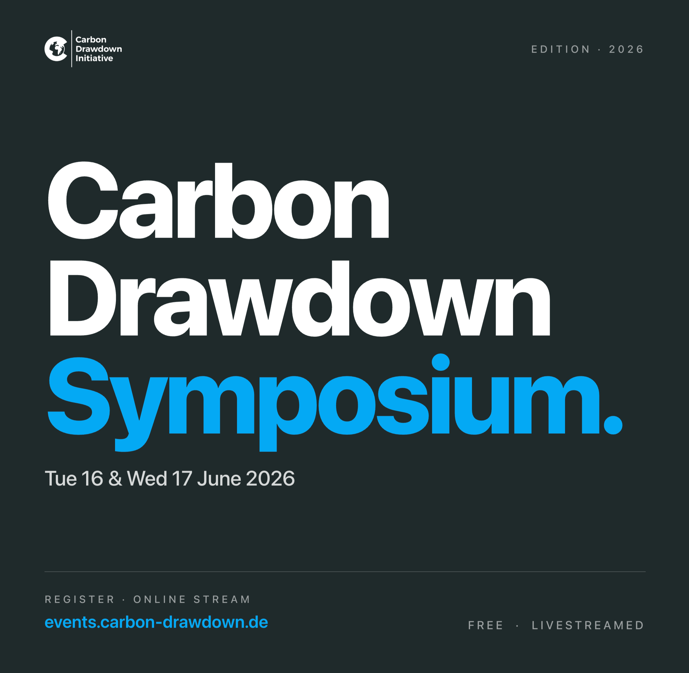 Announcing Carbon Drawdown Symposium 2026