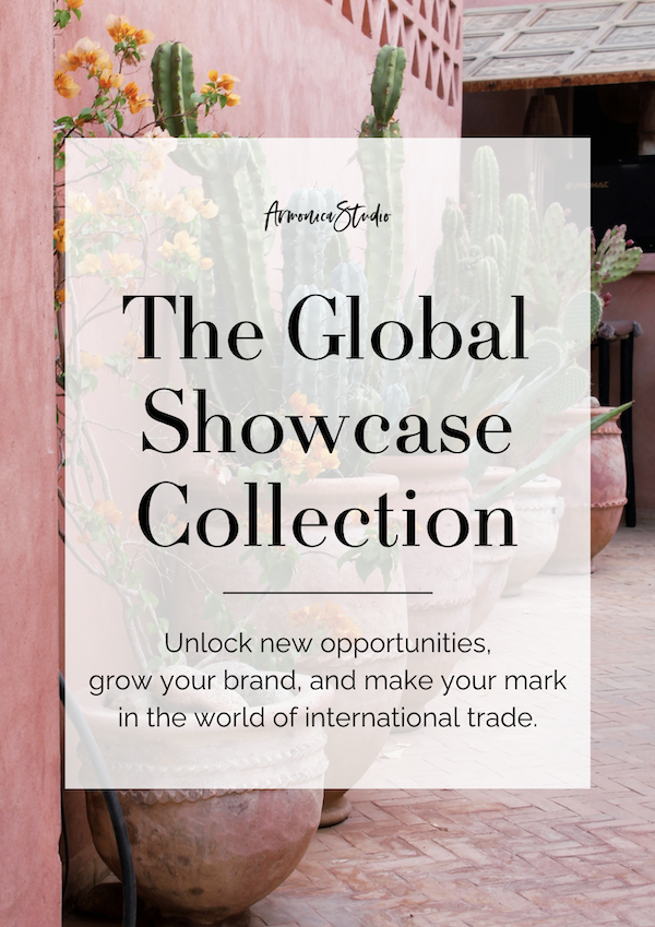 Cover image of The Global Showcase Collection with a pink background