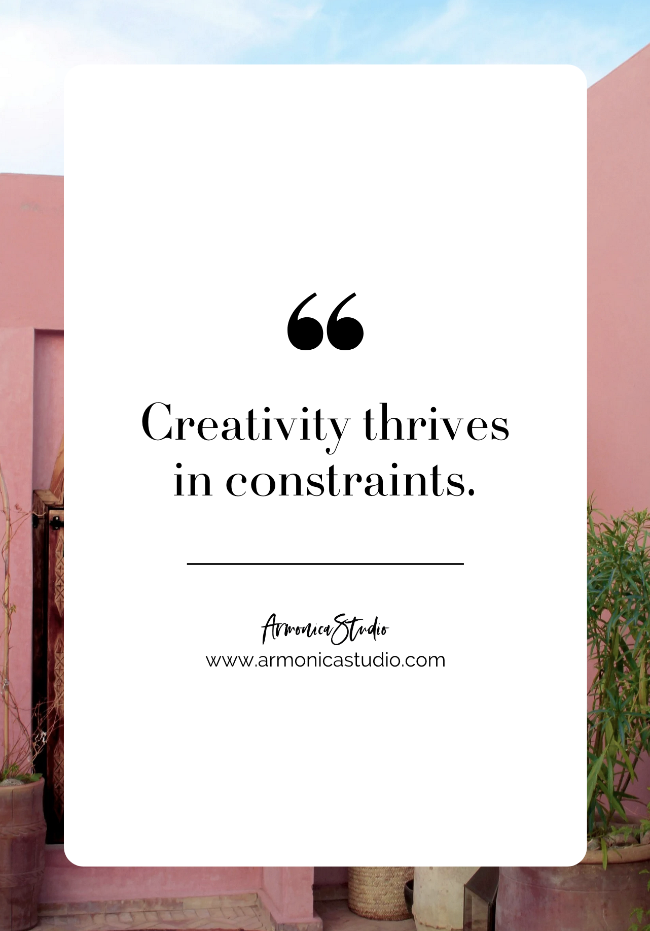 Creativity thrives in constraints