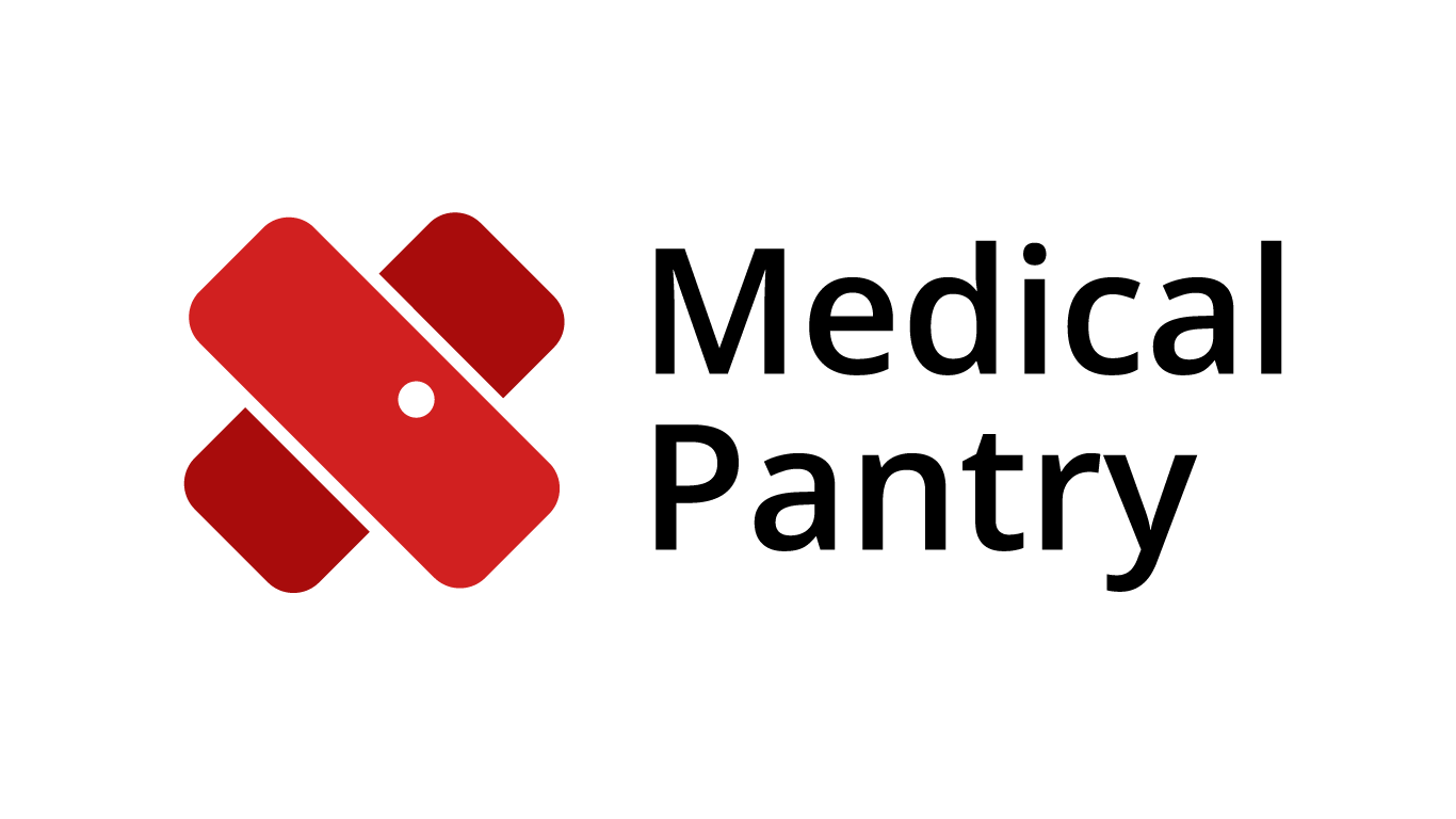 Medical Pantry logo with a red bandage icon and white center dot beside the words “Medical Pantry.”