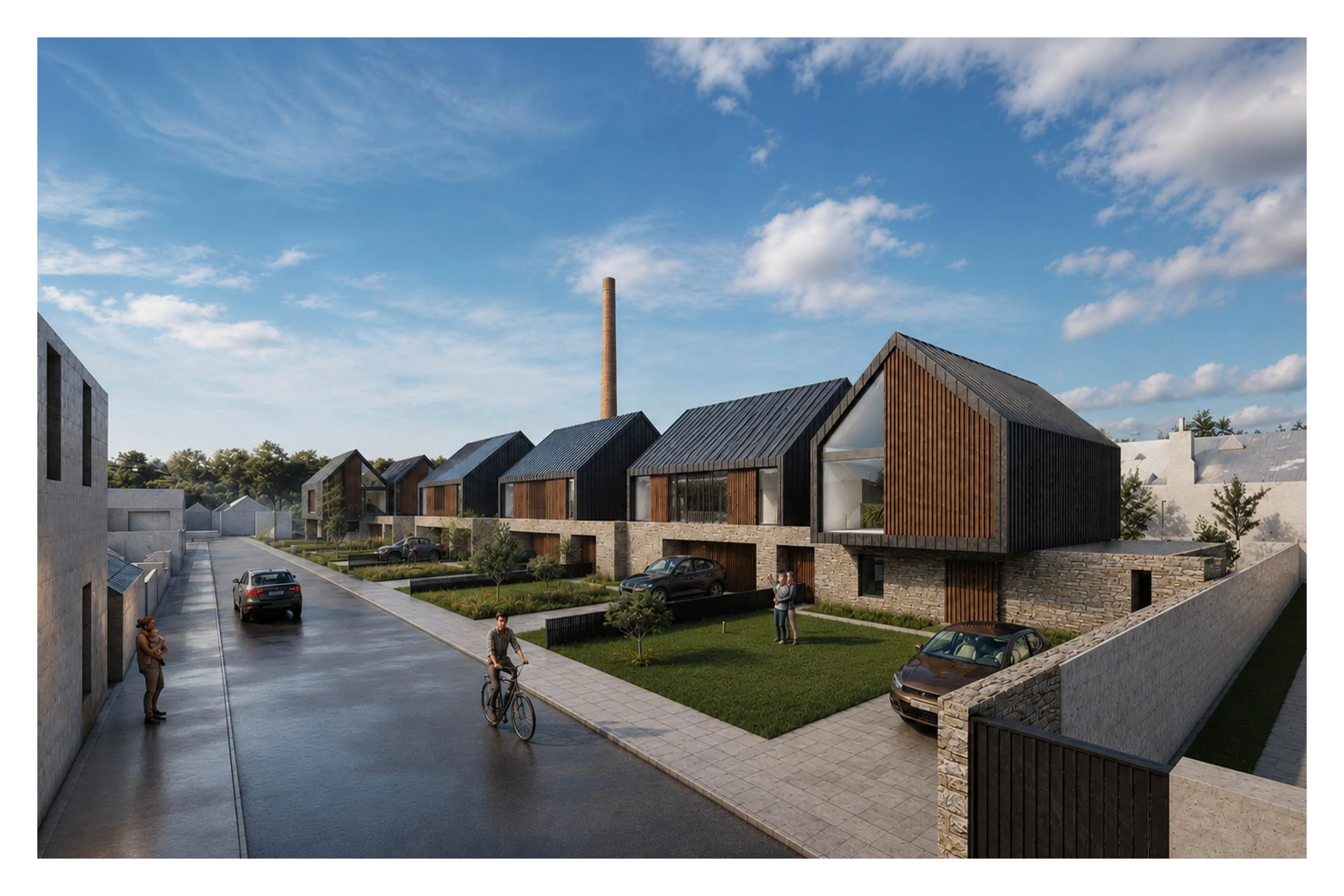 The industrial past informs the design brief