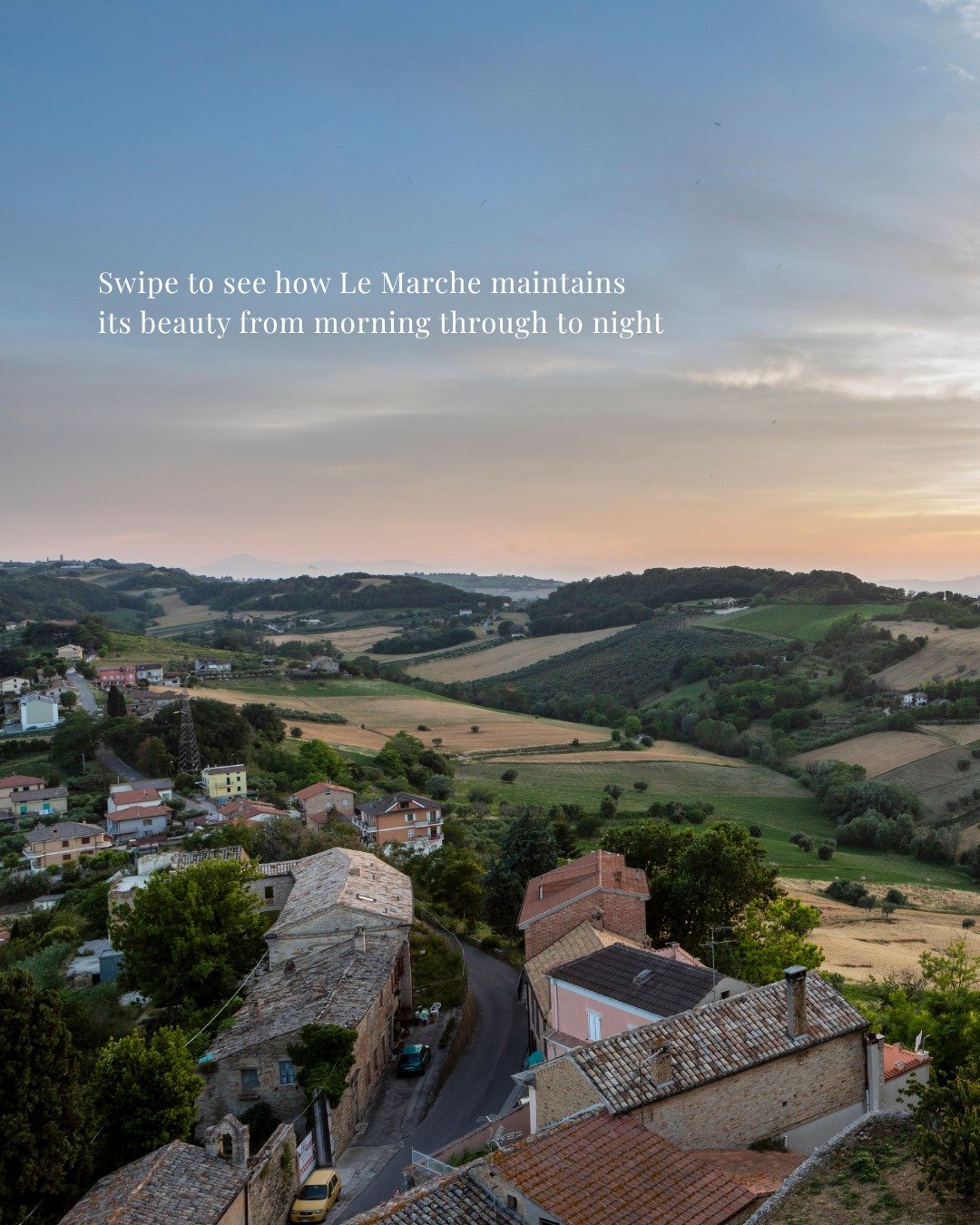At this time of year, the beauty here never fades. 

It simply shifts from one perfect moment to the next, from sunrise to sunset 🌙

#lemarche #italiandream #ladolcevita #italianescape #lifeinitaly