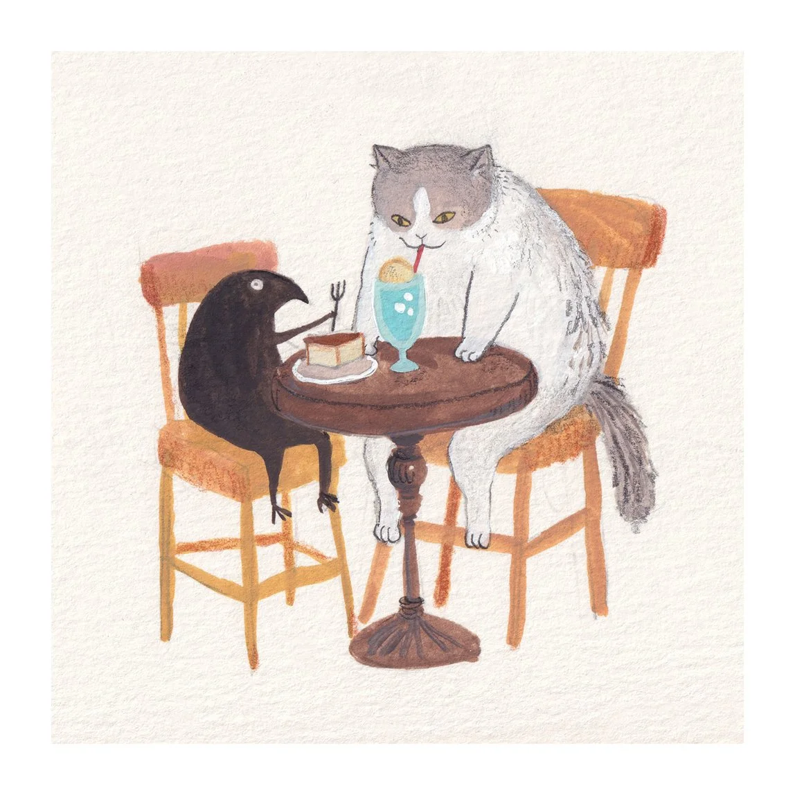 Mobu and Crow Tea Time