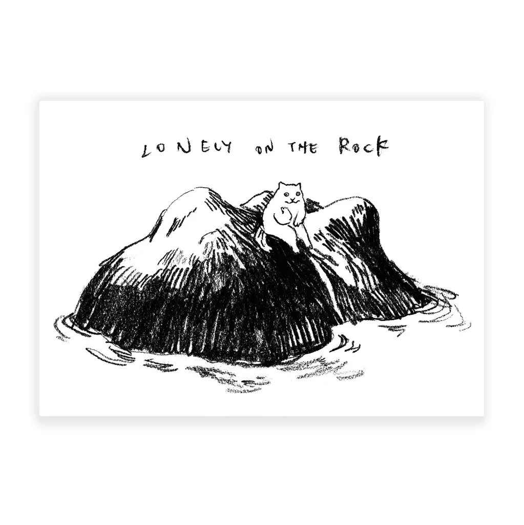 Lonely on the Rock Postcard