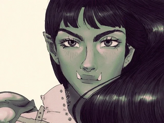 Fantasy Orchish Warrior Print