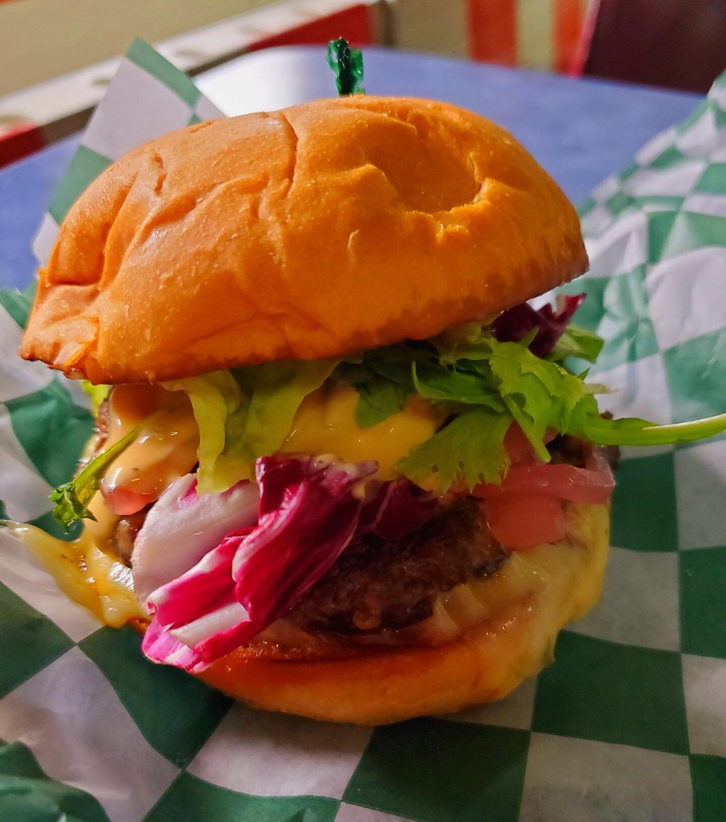 September Burger and App of the month

Gotta Have it Burger
Spicy seasoned beef patty with pepper jack cheese, spring mix, tomato, pickled red onion And a tangy burger sauce 

Jalape&ntilde;o Cheese Poppers 
 
Jalape&ntilde;o coins infused with chees