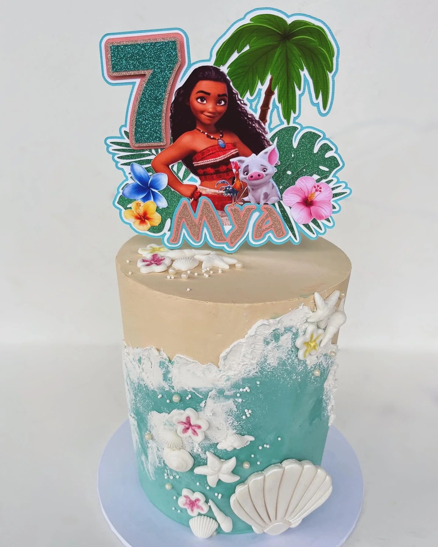 For sweet Mya on her 7th Birthday 🌴🌊🌸
