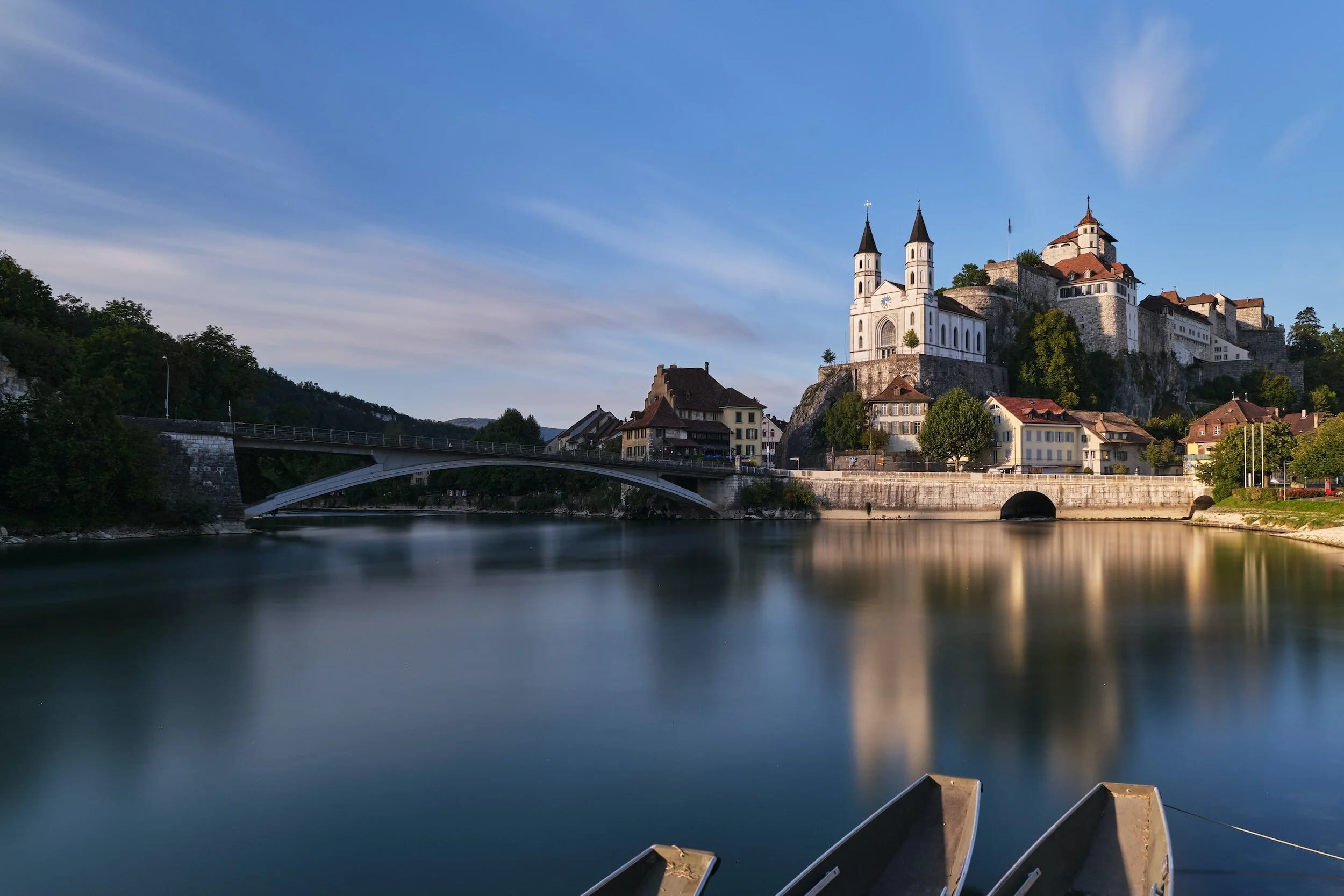 Blick auf die Stadt Aarburg