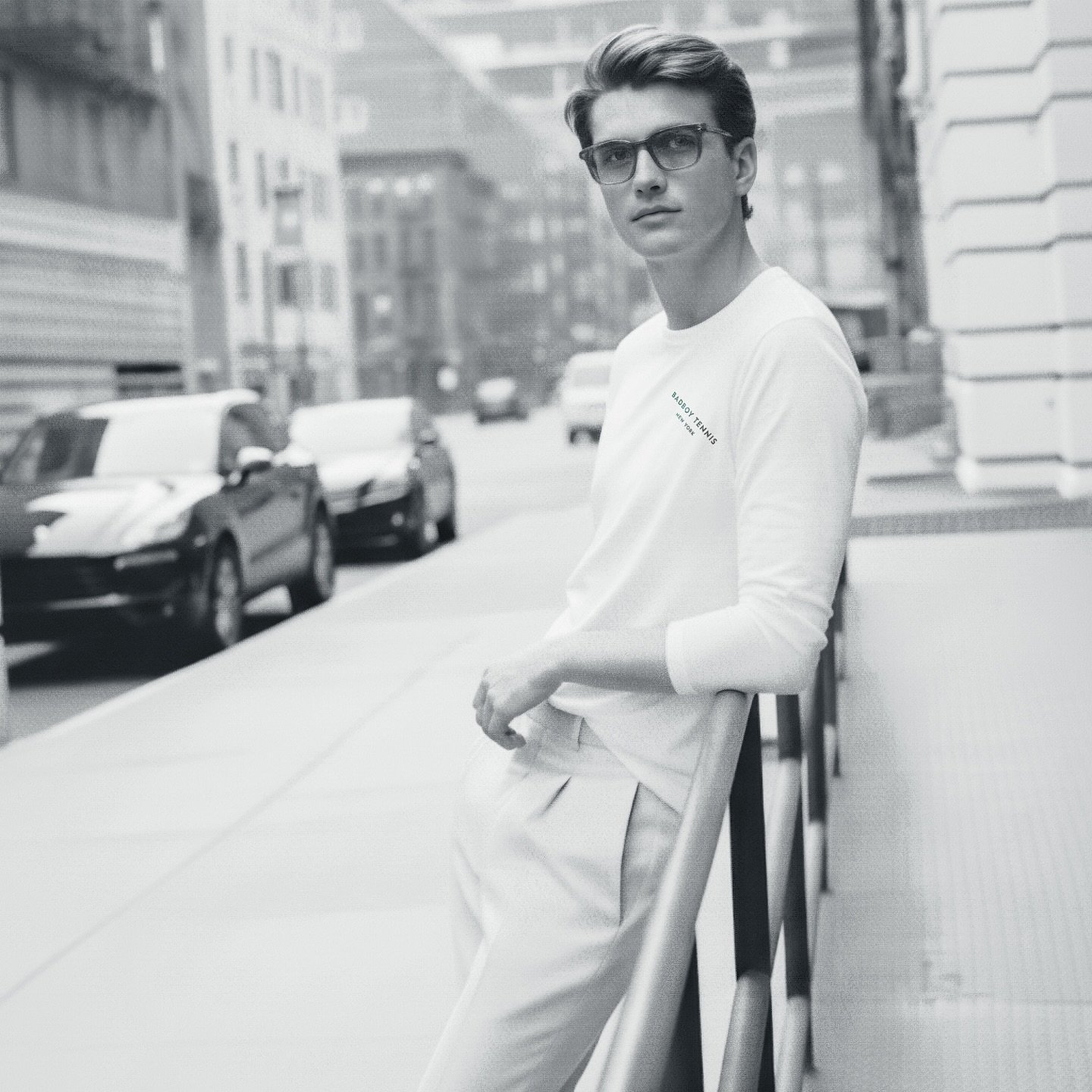 New York in grayscale. Refined basics that move from coffee run to first meeting.