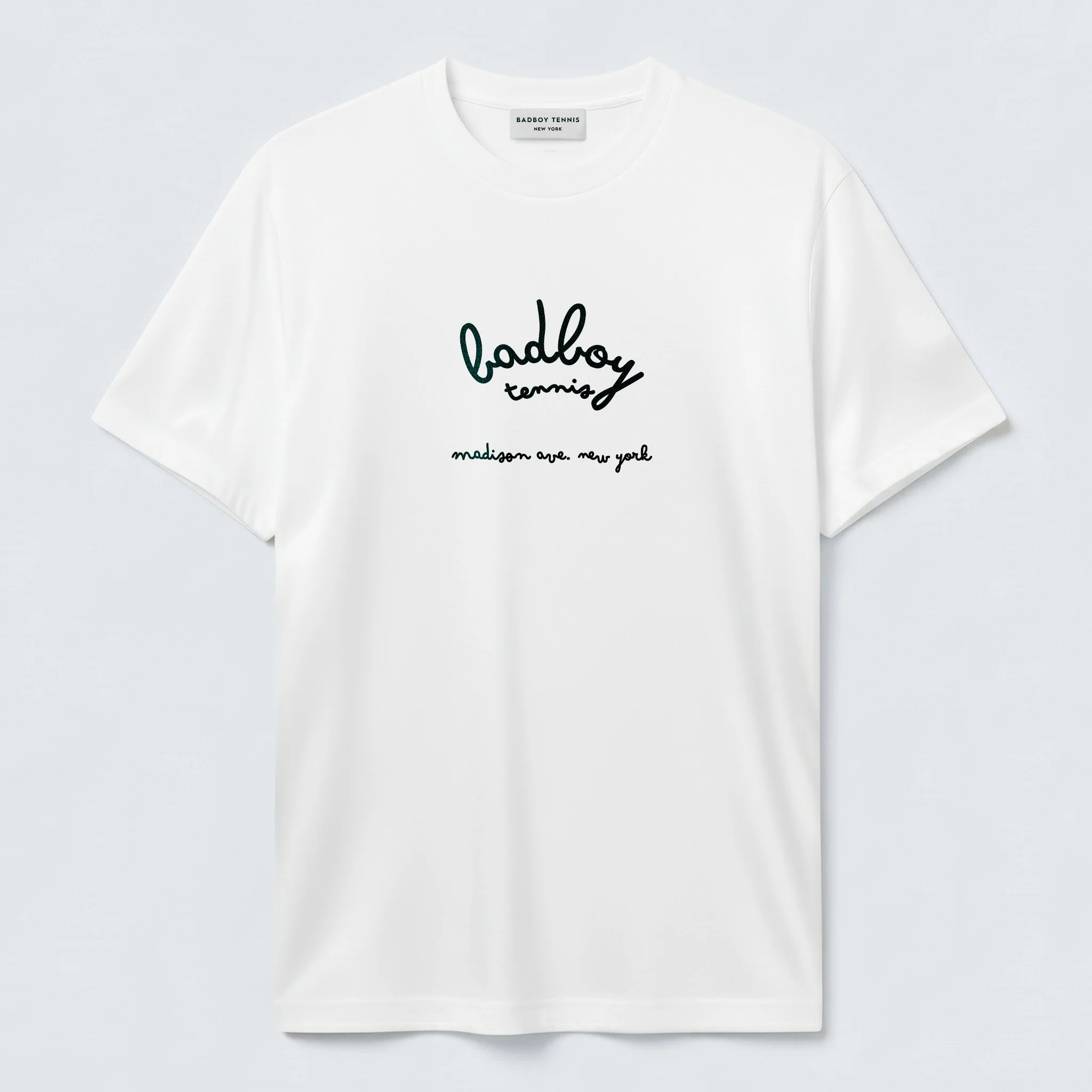 The Madison Ave Script Active Tee - White