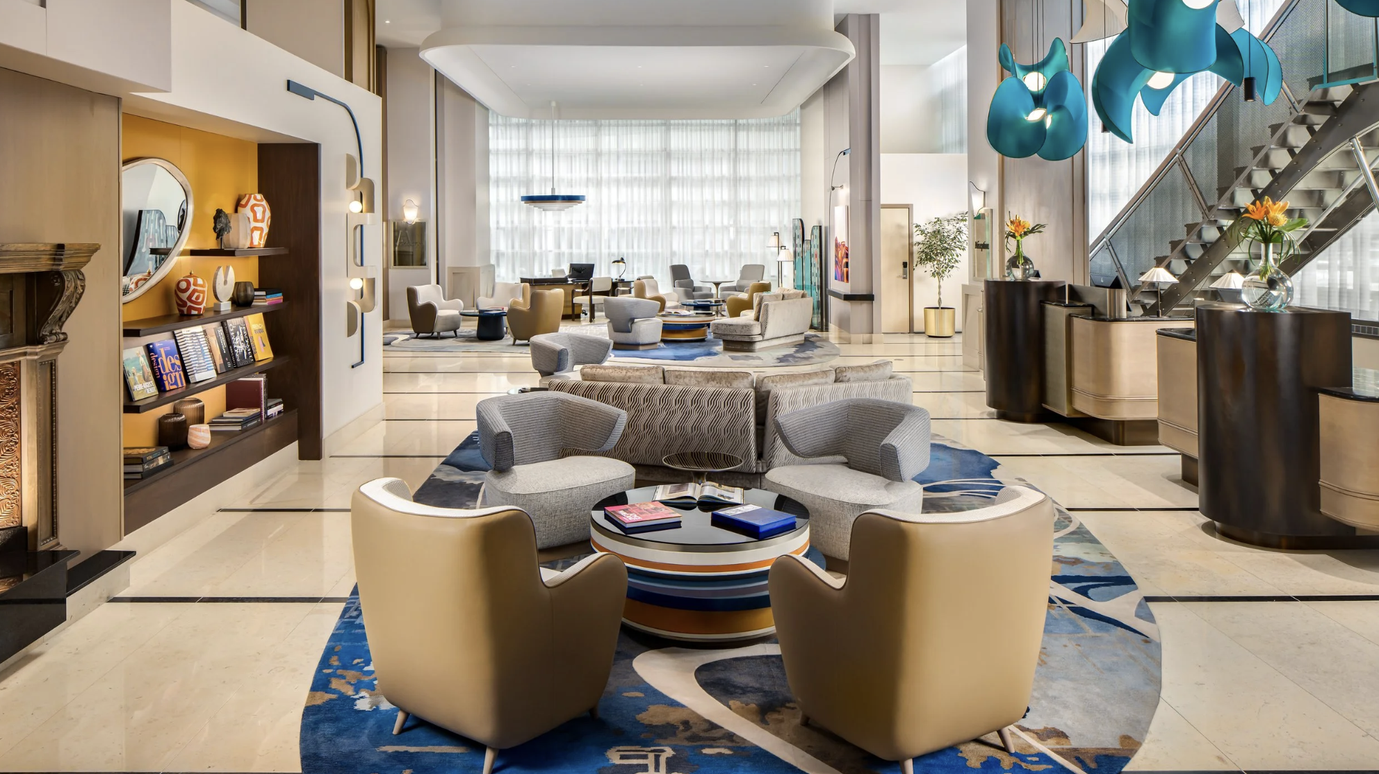Luxury hotel lobby photography at a five-star hospitality property in Montreal, Canada by Citizen North
