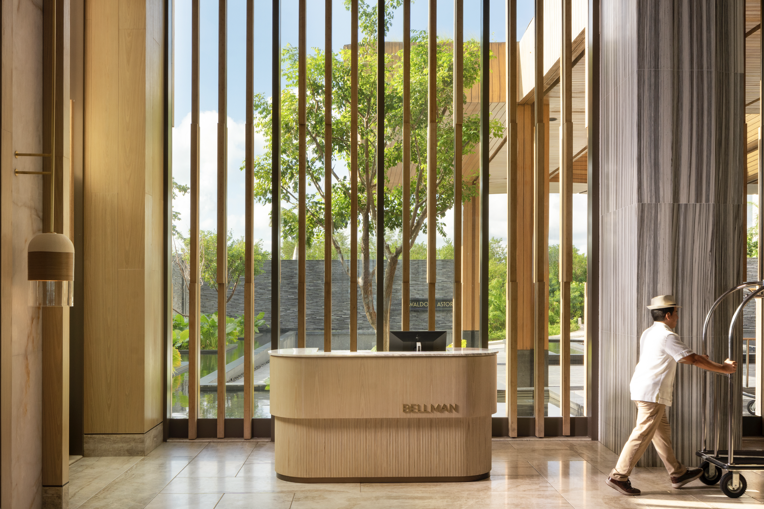 Luxury hotel lobby photography at Waldorf Astoria in Cancun by Citizen North
