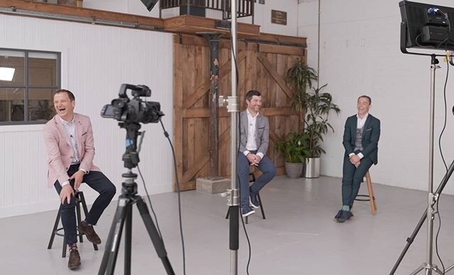 All smiles on set for the first in a new series we produced alongside @vincent_nally_ for @benetti_menswear 
Back in Business - Ep01 The Retailers View is available to watch back on their YouTube &amp; facebook pages.
-
Production:
2 x @fvlightingusa