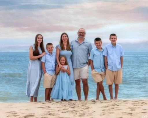 Dr. Elizabeth Czar, board certified pediatrician at Point Pediatrics shown with her family