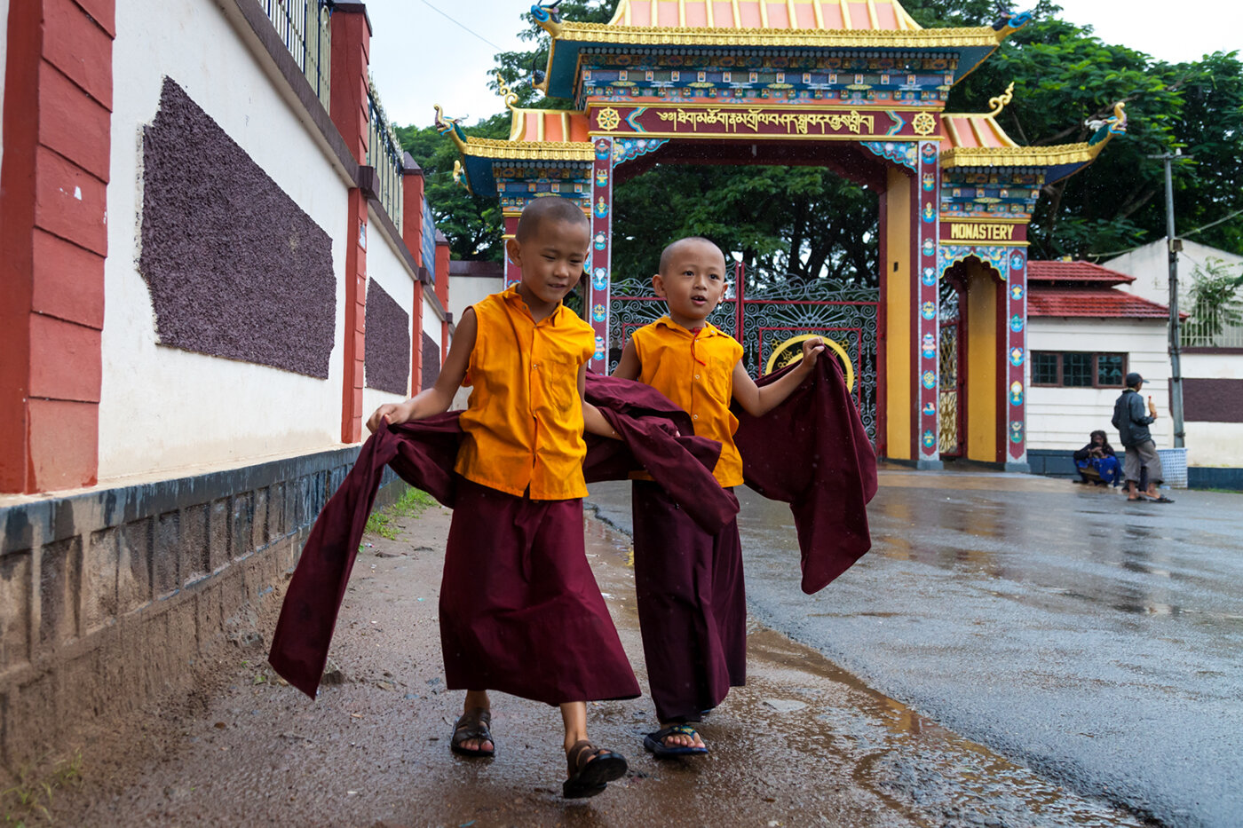  Little Buddhist Monks at The Namdroling Nyingmapa Monastery, Bylakuppe, Karnataka, India 