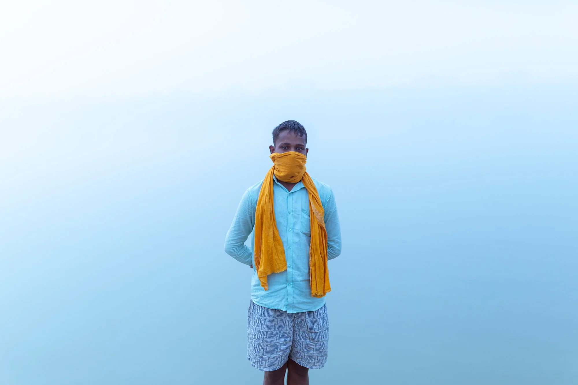 Boatman, Patna, Bihar, India, 2024

A boatman on the banks of the Ganges in Patna, Bihar. I travelled with him as he ferried passengers across the river to a small village on the opposite bank.