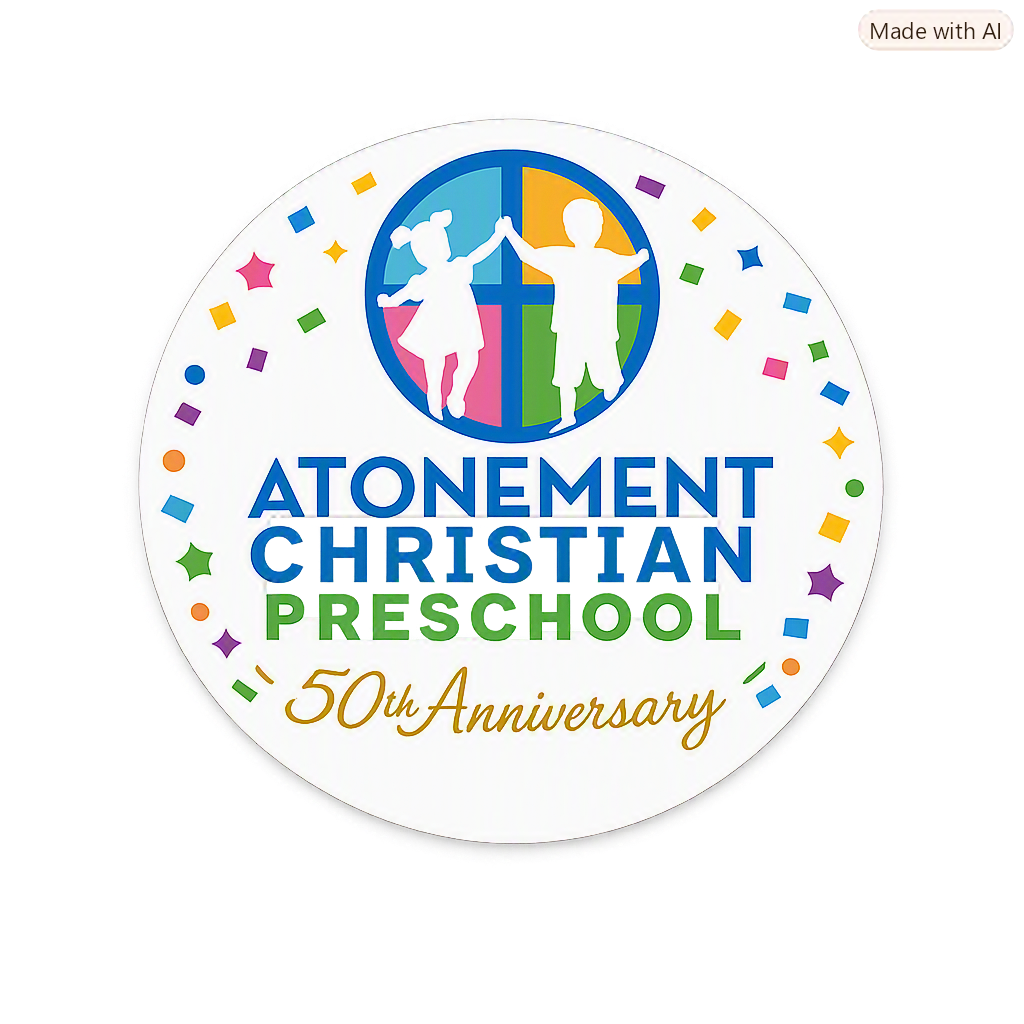 👕 Atonement Preschool 50th Anniversary  Sticker