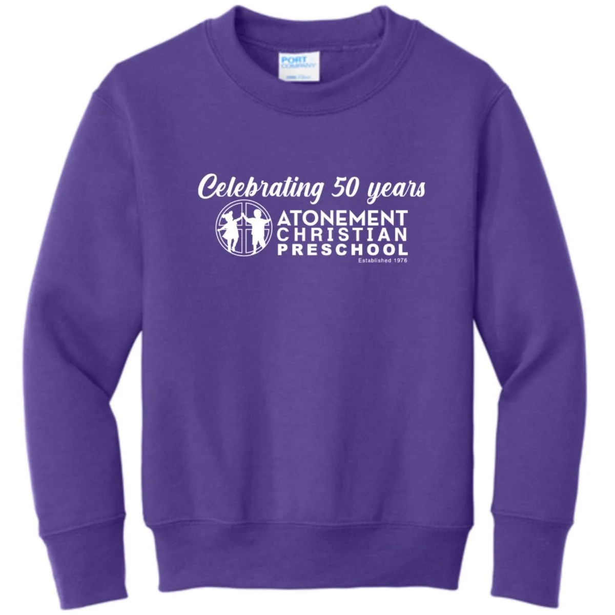 👕 Atonement Preschool 50th Anniversary Crewneck Sweatshirt