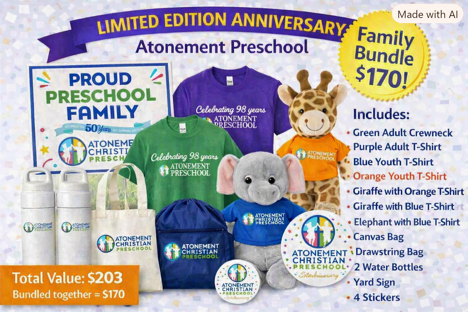 Atonement 50th Anniversary Family Swag Bundle