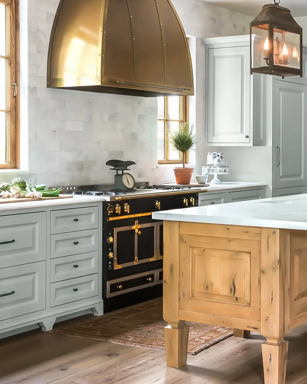 Geometry beyond the kitchen. The Château 120 in Matte Black anchors this light-filled English co.jpg
