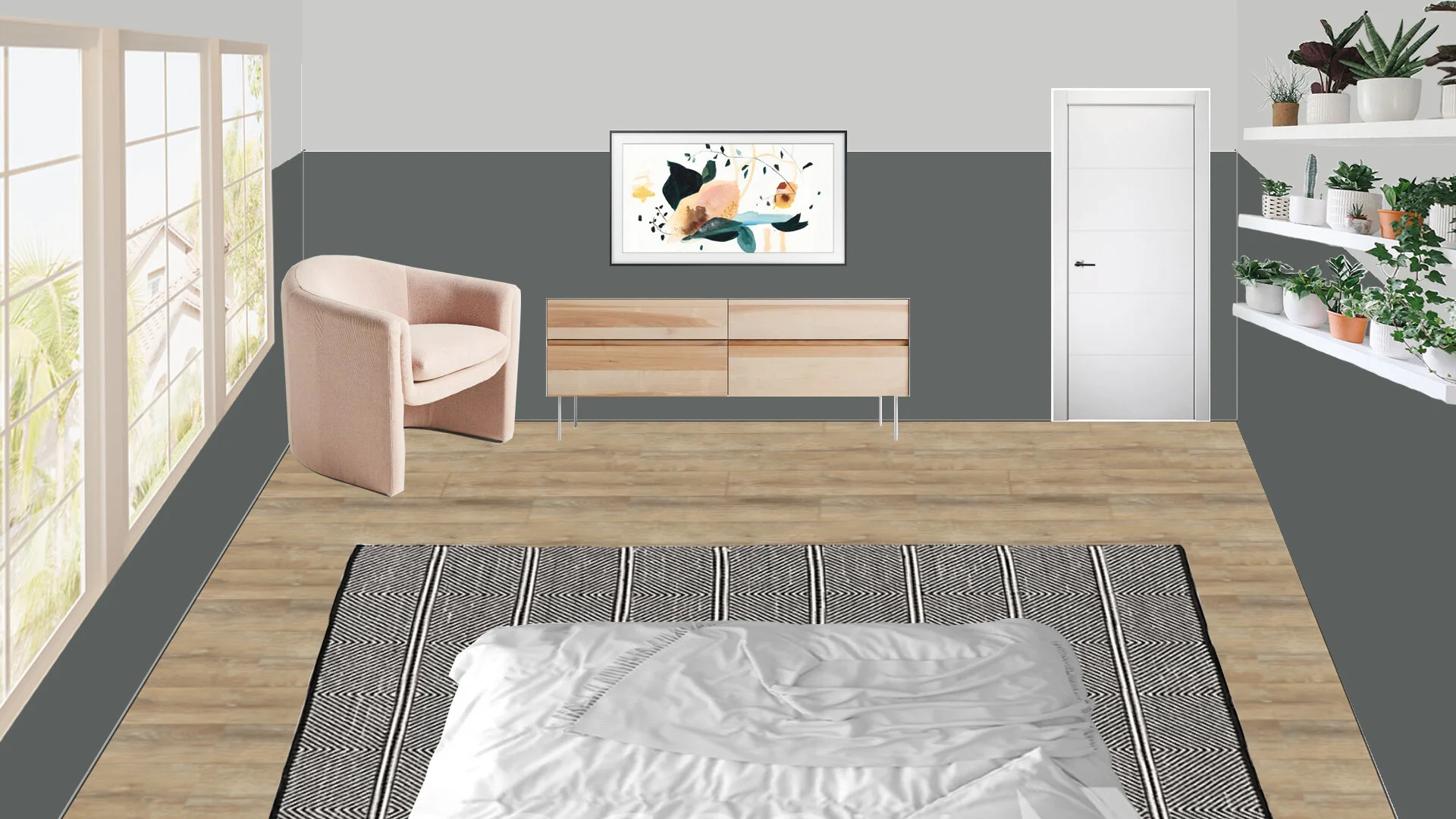 Modern Feminine Bedroom