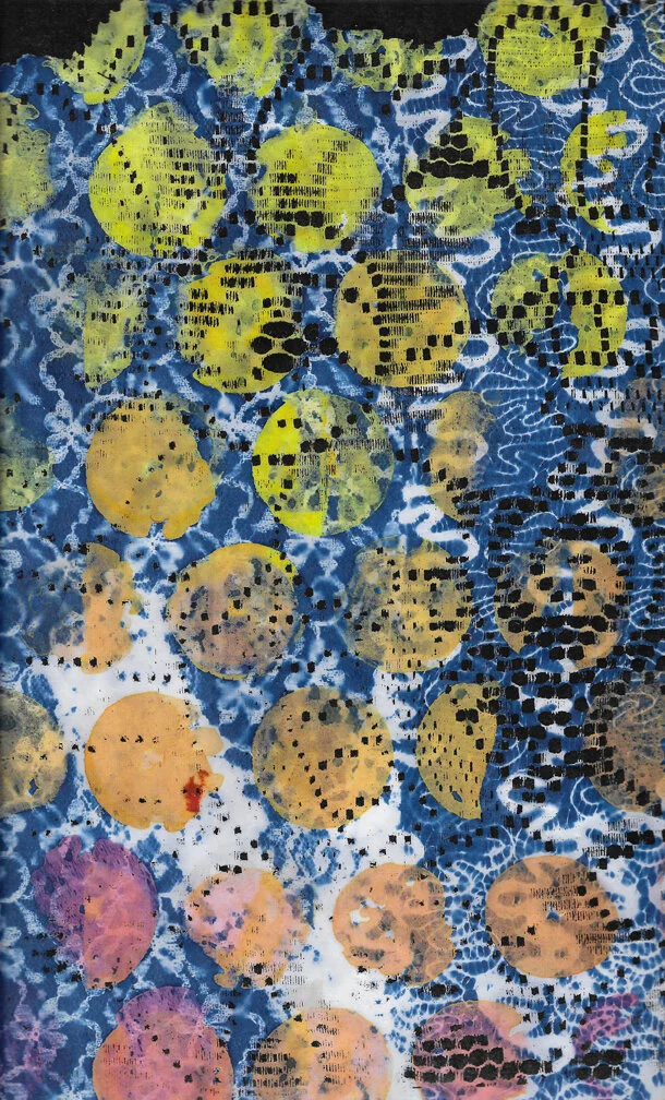 Les Bleus IV, 2018. Collection permanente de la Maison de la culture Marie-Uguay.