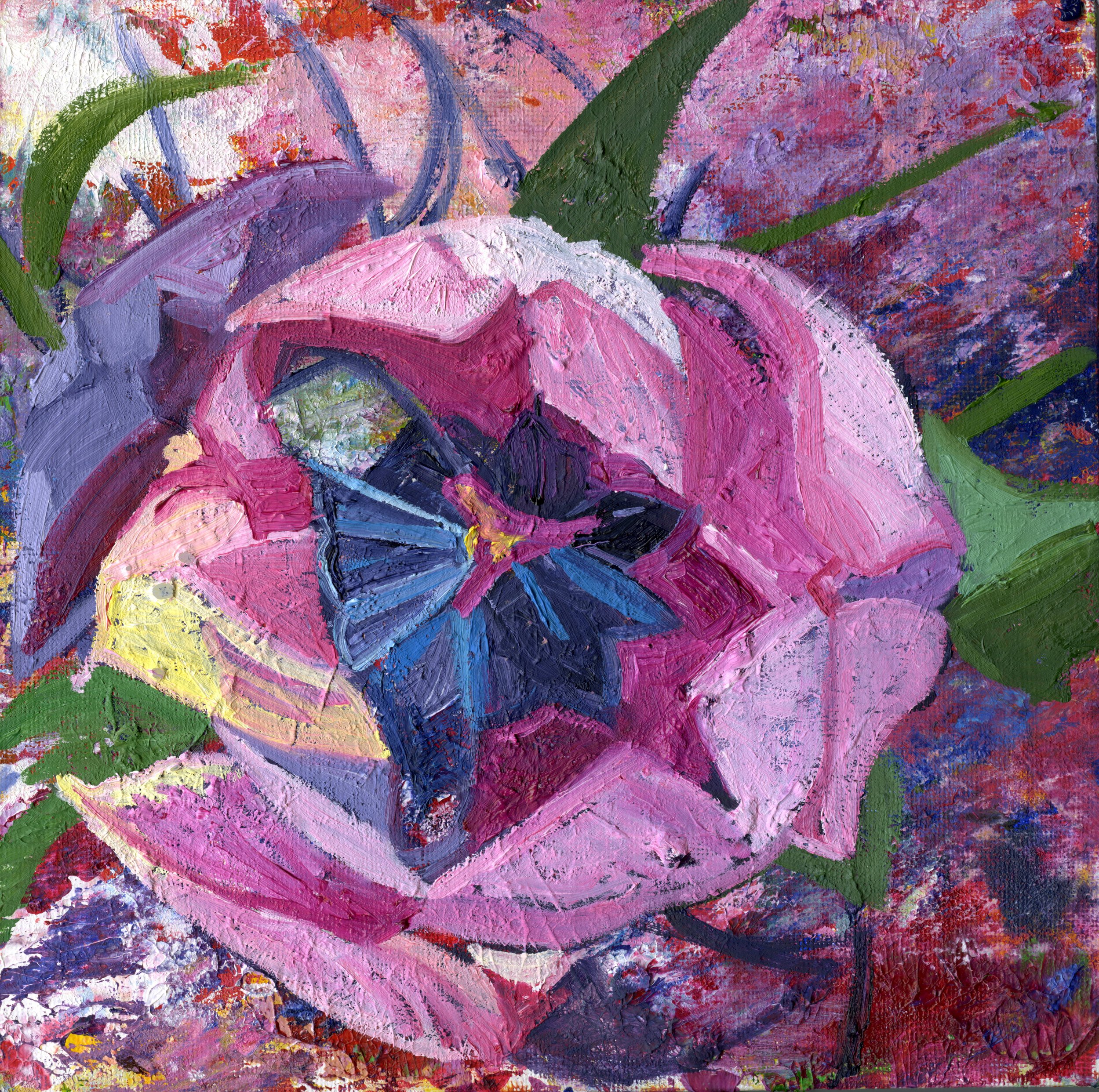 One abstract tulip