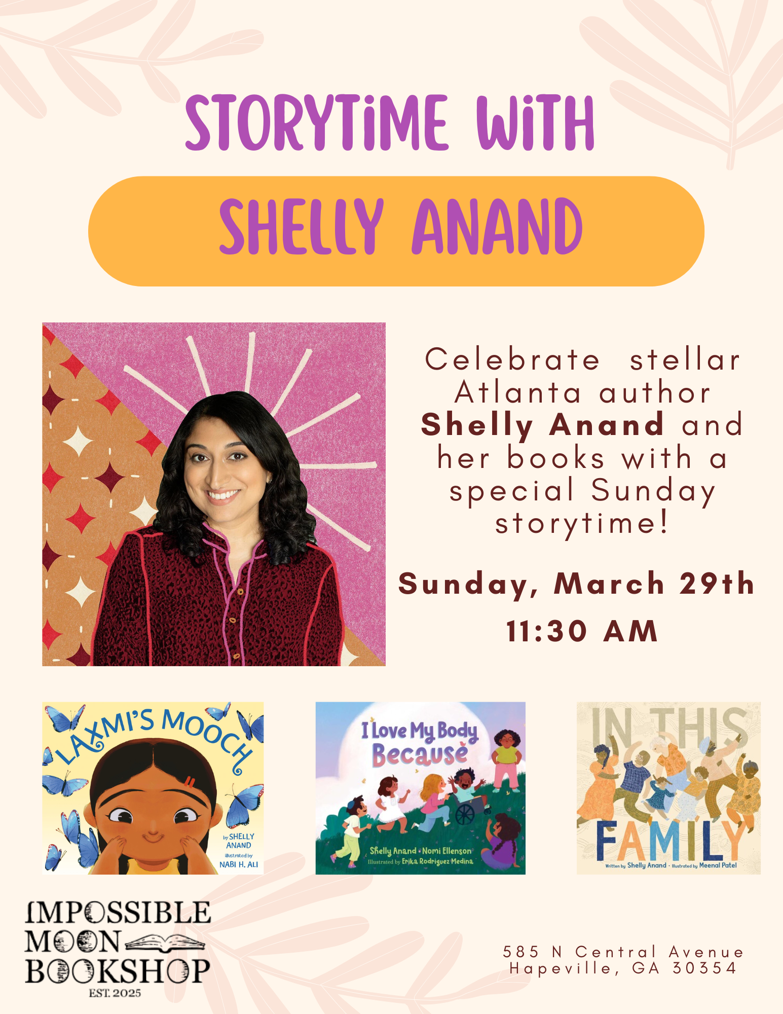 Story Time With Author Shelly Anand