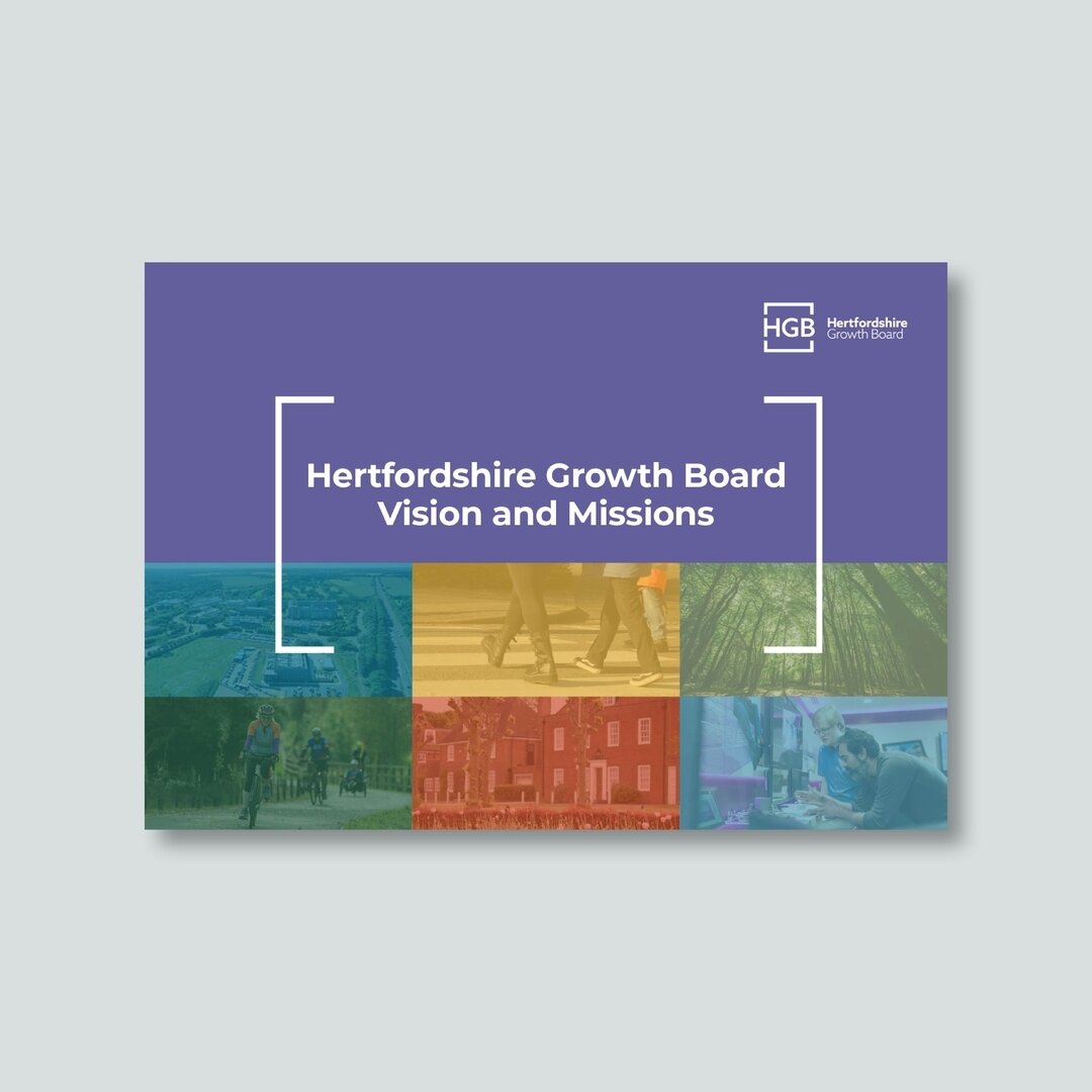 Creating a bright future 🌟

It was a joy designing Hertfordshire Growth Board&rsquo;s newly launched Vision and Missions Report. Because this isn&rsquo;t just any report &ndash; it&rsquo;s the result of local stakeholders coming together to shape He