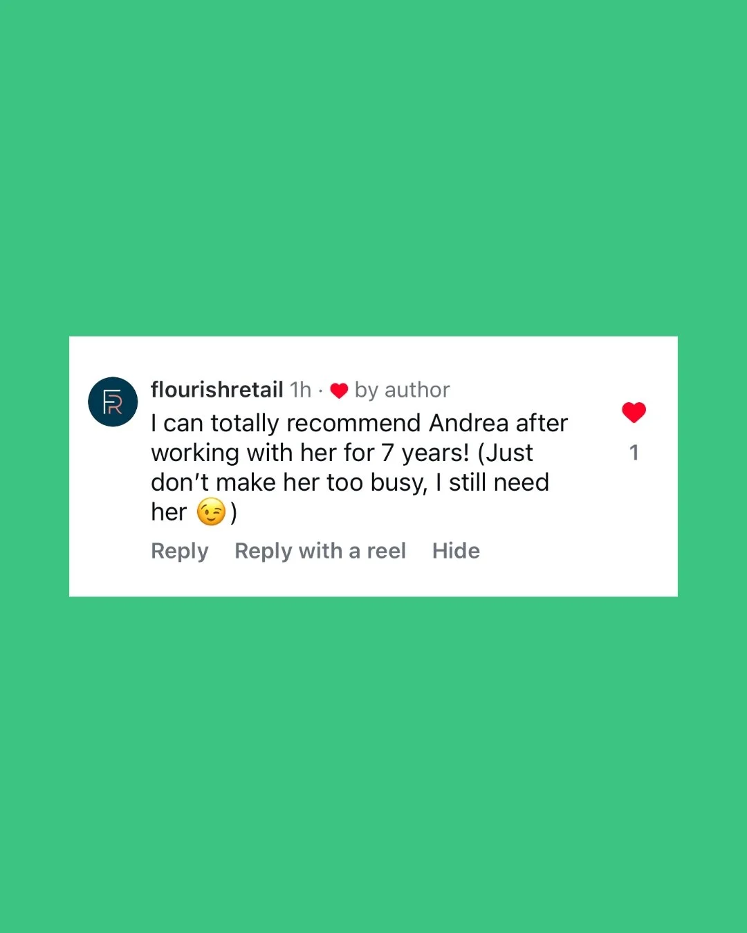 Feeling very lucky to have lovely clients like this 💚 

After I shared an update about my availability this summer, this popped up in the comments and completely made my day (thank you Sarah at @flourishretail!)

If you&rsquo;re looking for brand or