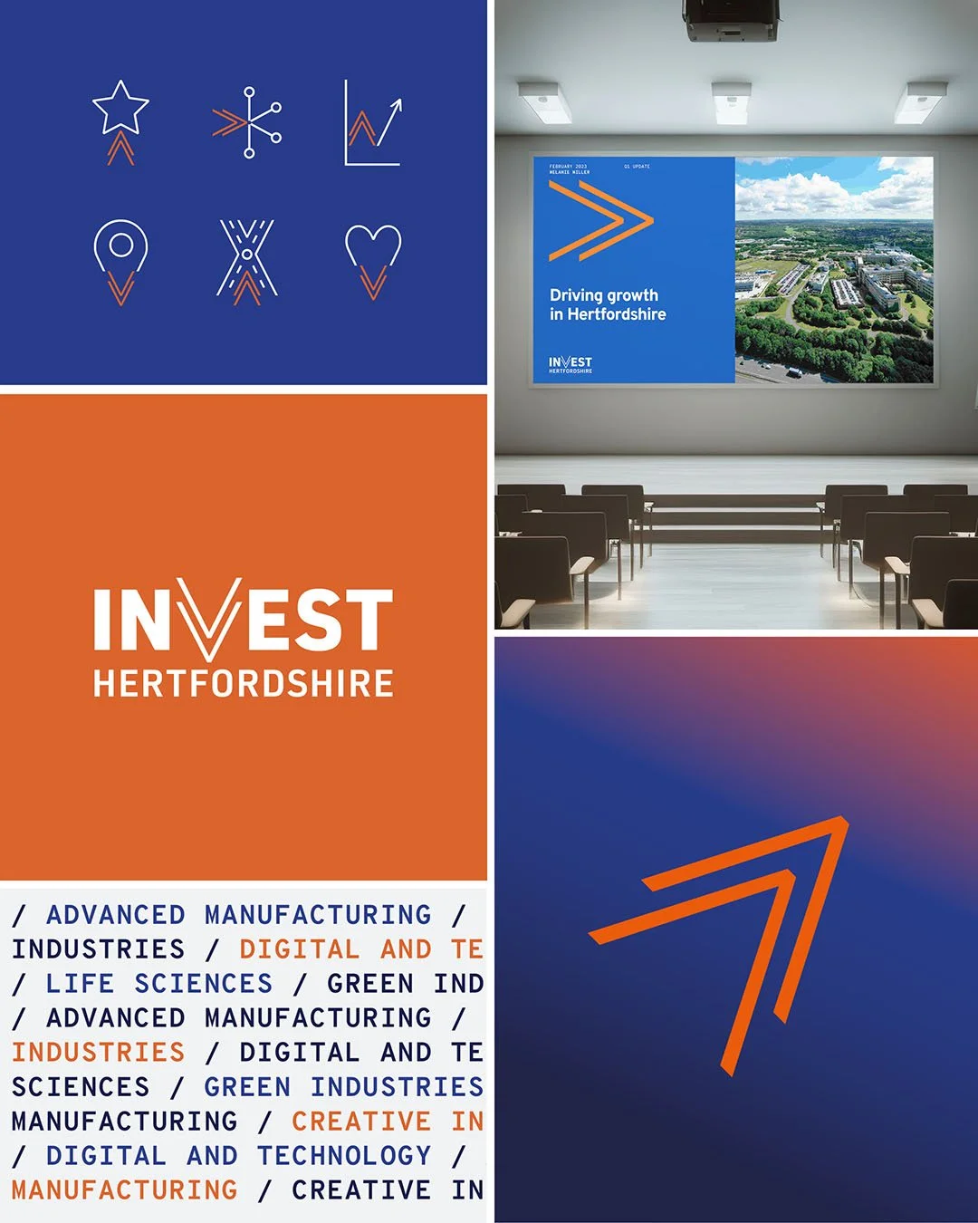 This brief had a lot of boxes to tick.

Design a brand for a brand-new nonprofit inward investment service. It needs to compete on a national stage, work across multiple partner organisations and be simple enough for an in-house team to use day to da