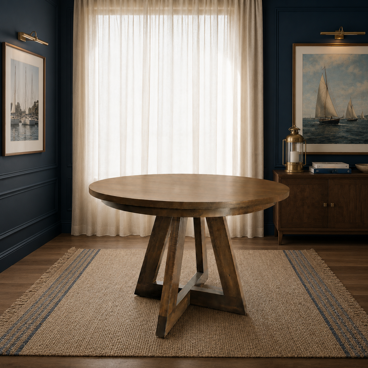 Prism-Base Round Table