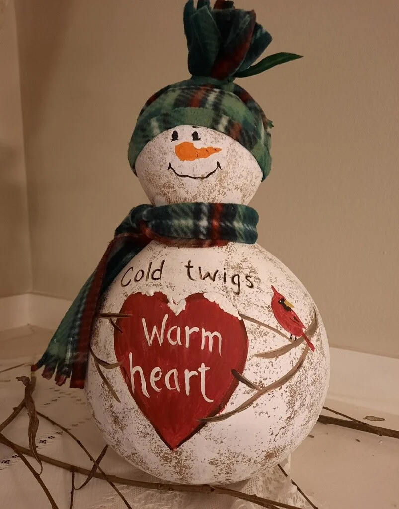 Winter Snowman Gourd Workshop