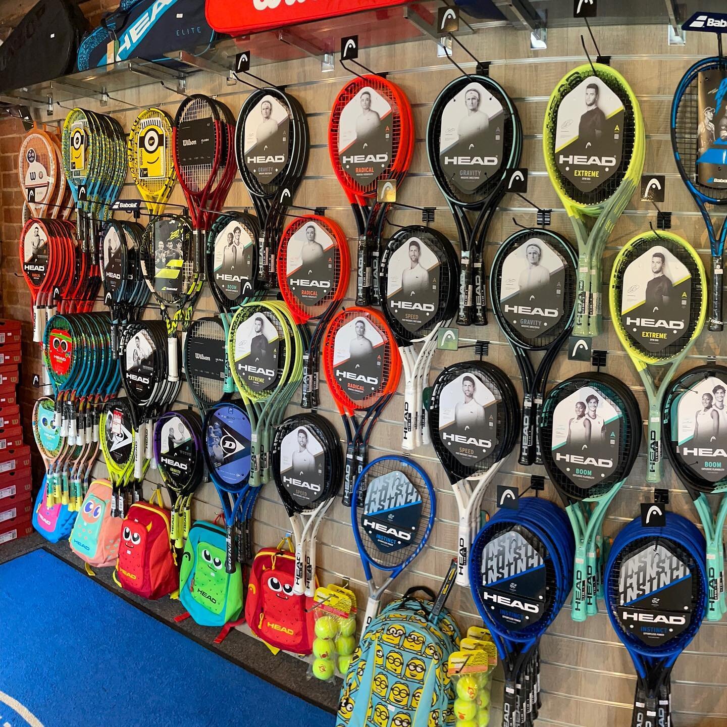🌟 Our wall of rackets 🌟 

There&rsquo;s a racket for every player.
