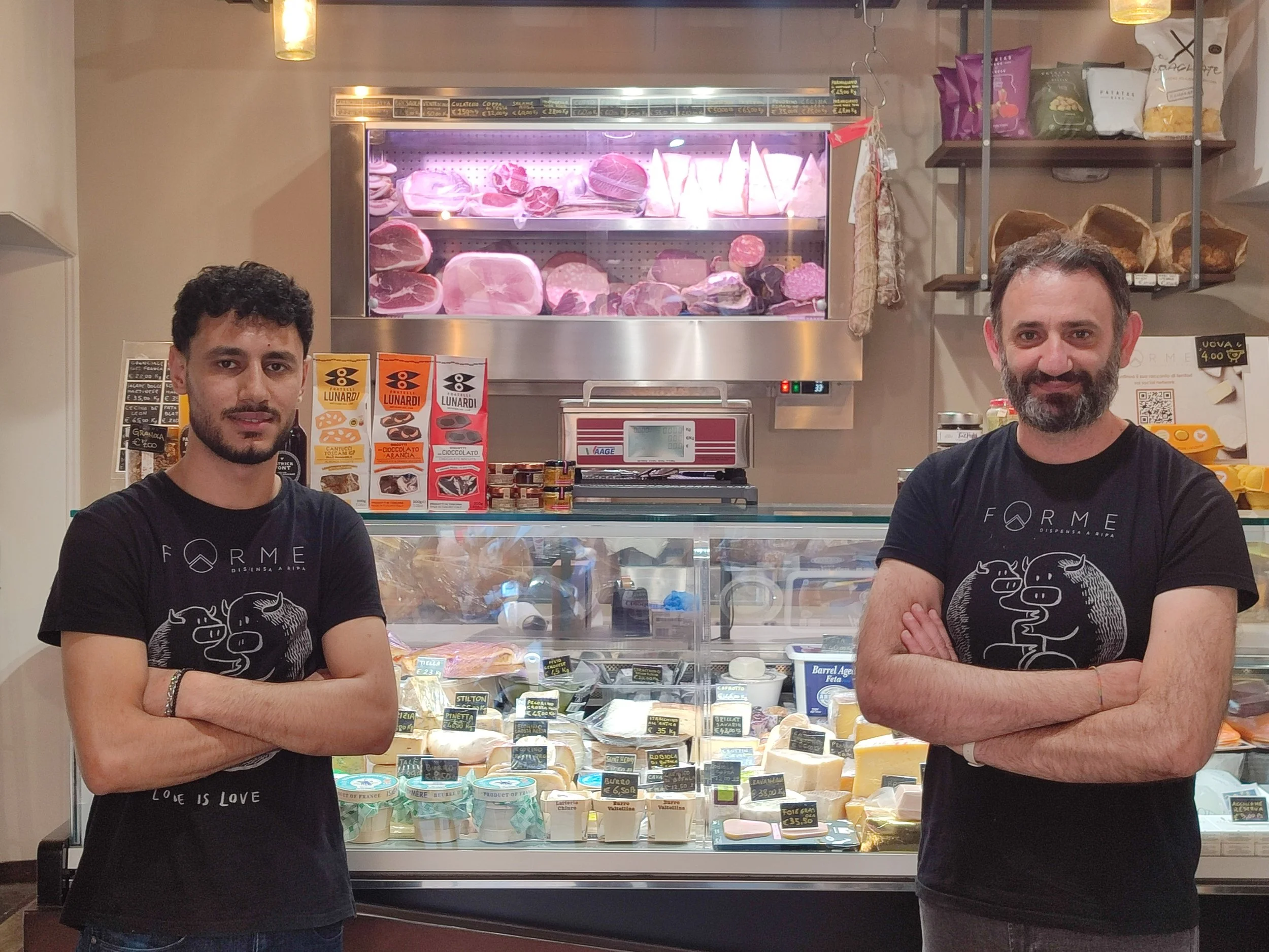 Forme’s Pasquale Borriello, at right, with his helper, Hakim