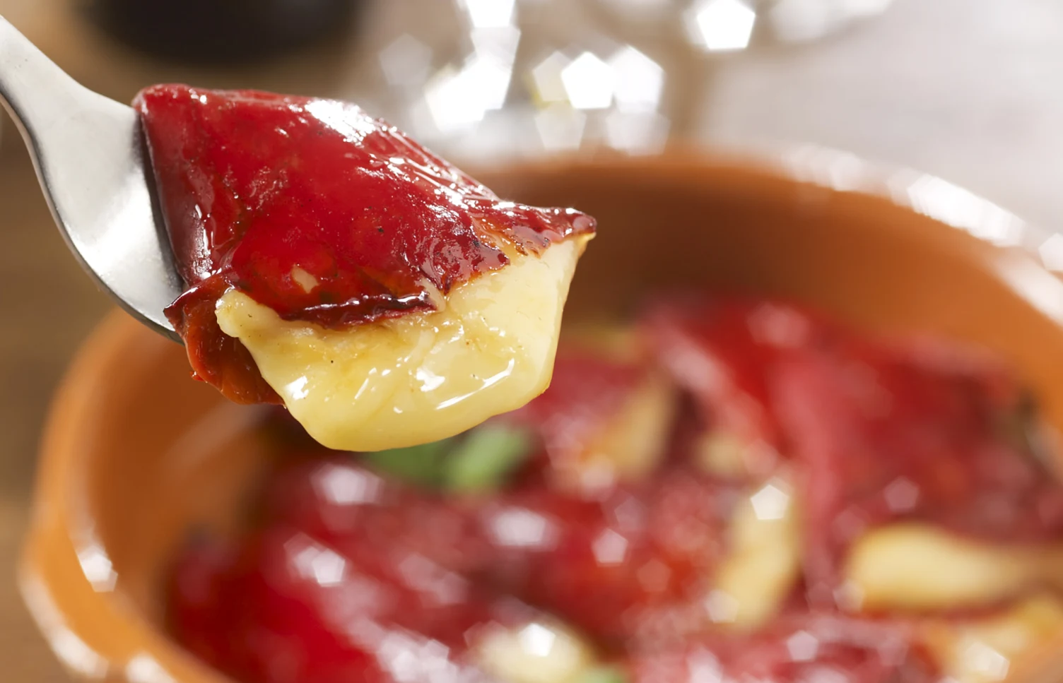 Piquillo peppers stuffed with cheese