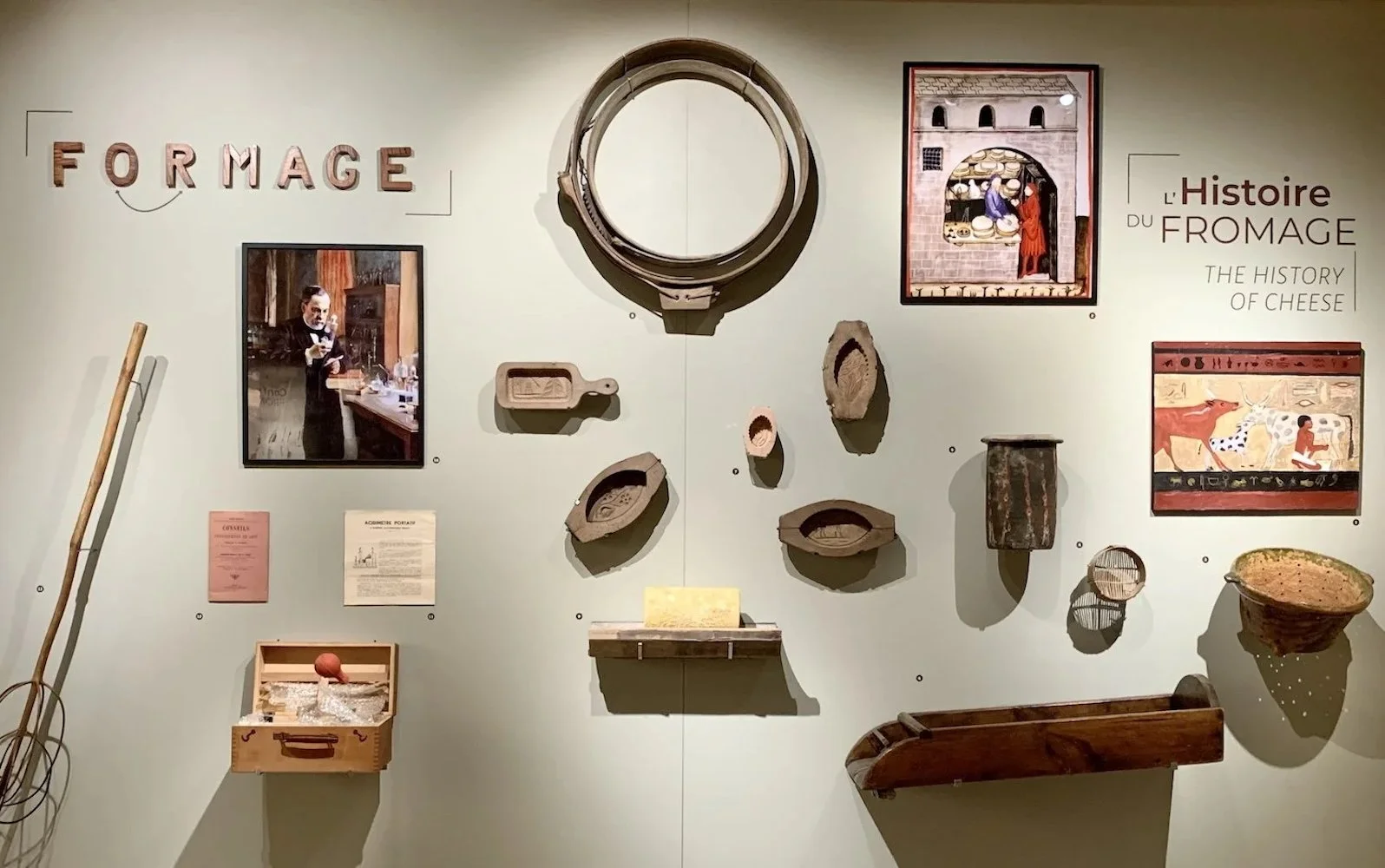 Museum exhibits at Le Musée du Fromage