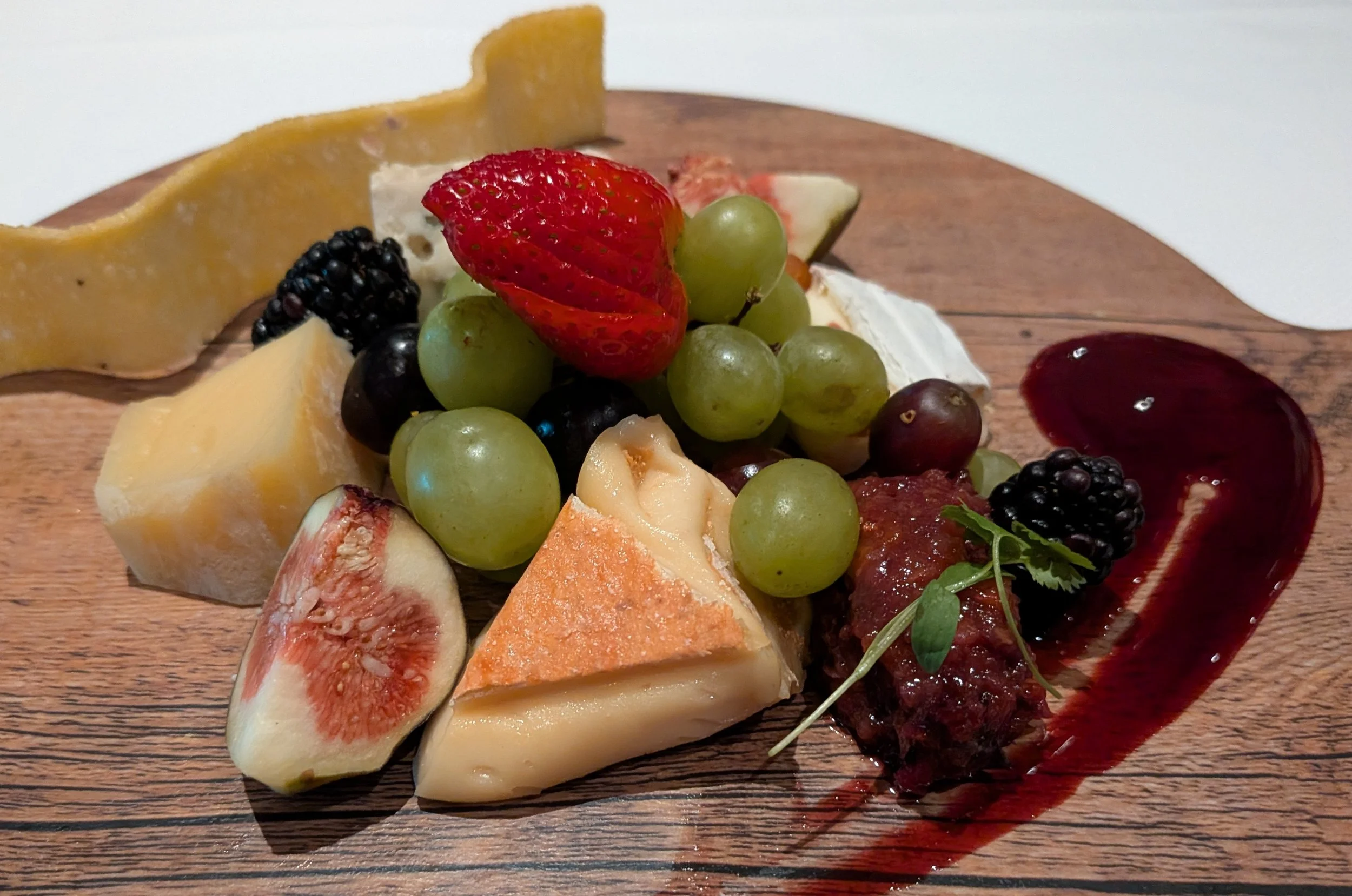 A cheese plate served at Holland America’s Sel de Mer