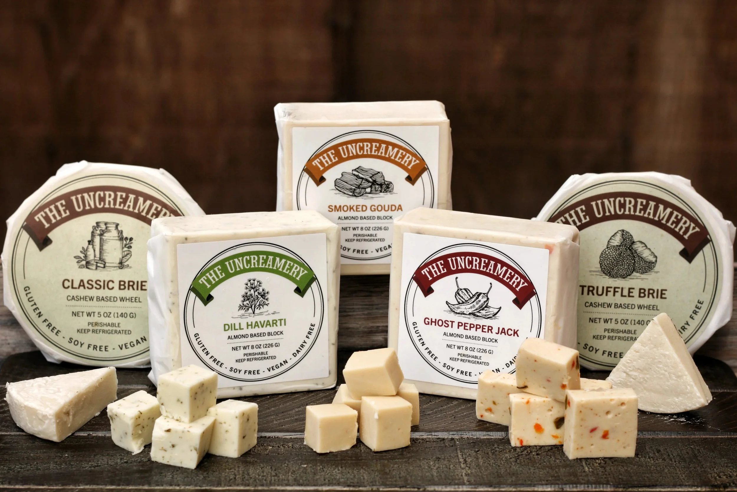 The Uncreamery range of cheeses